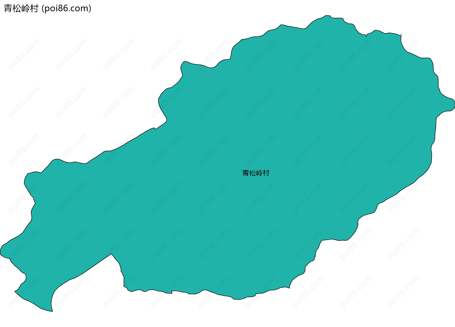 青松岭村边界地图