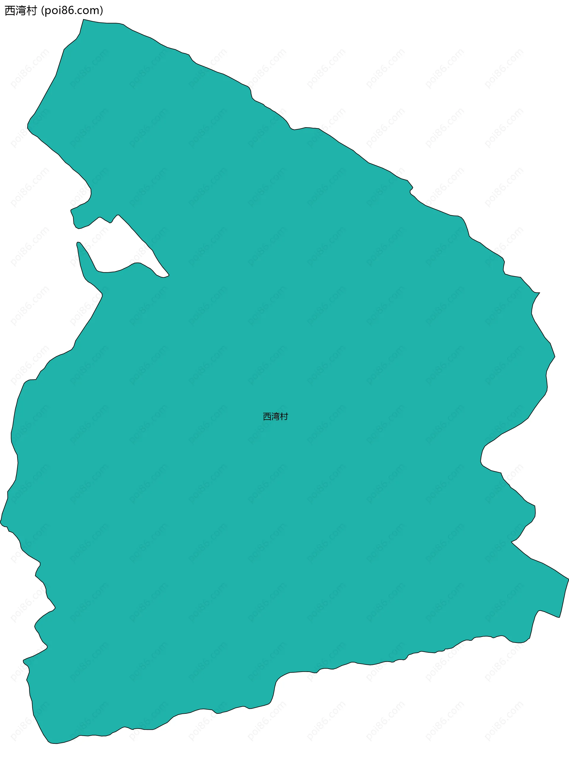 西湾村边界地图