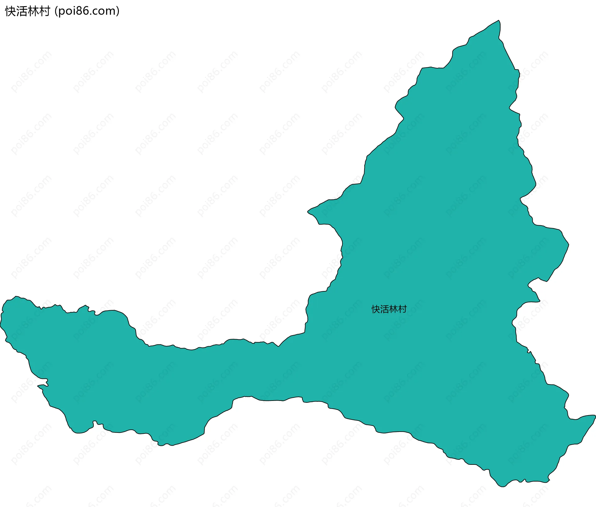 快活林村边界地图