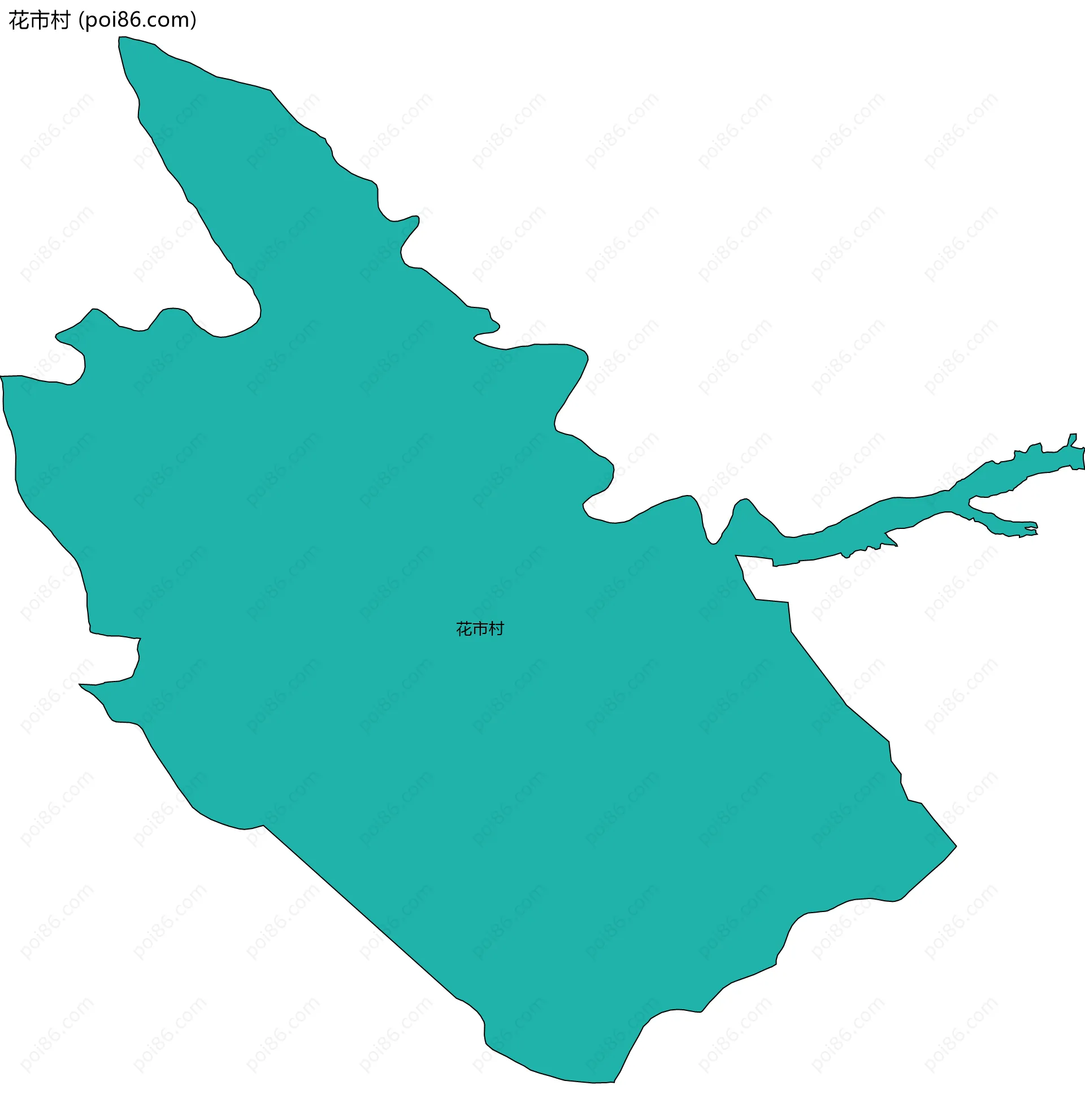 花市村边界地图