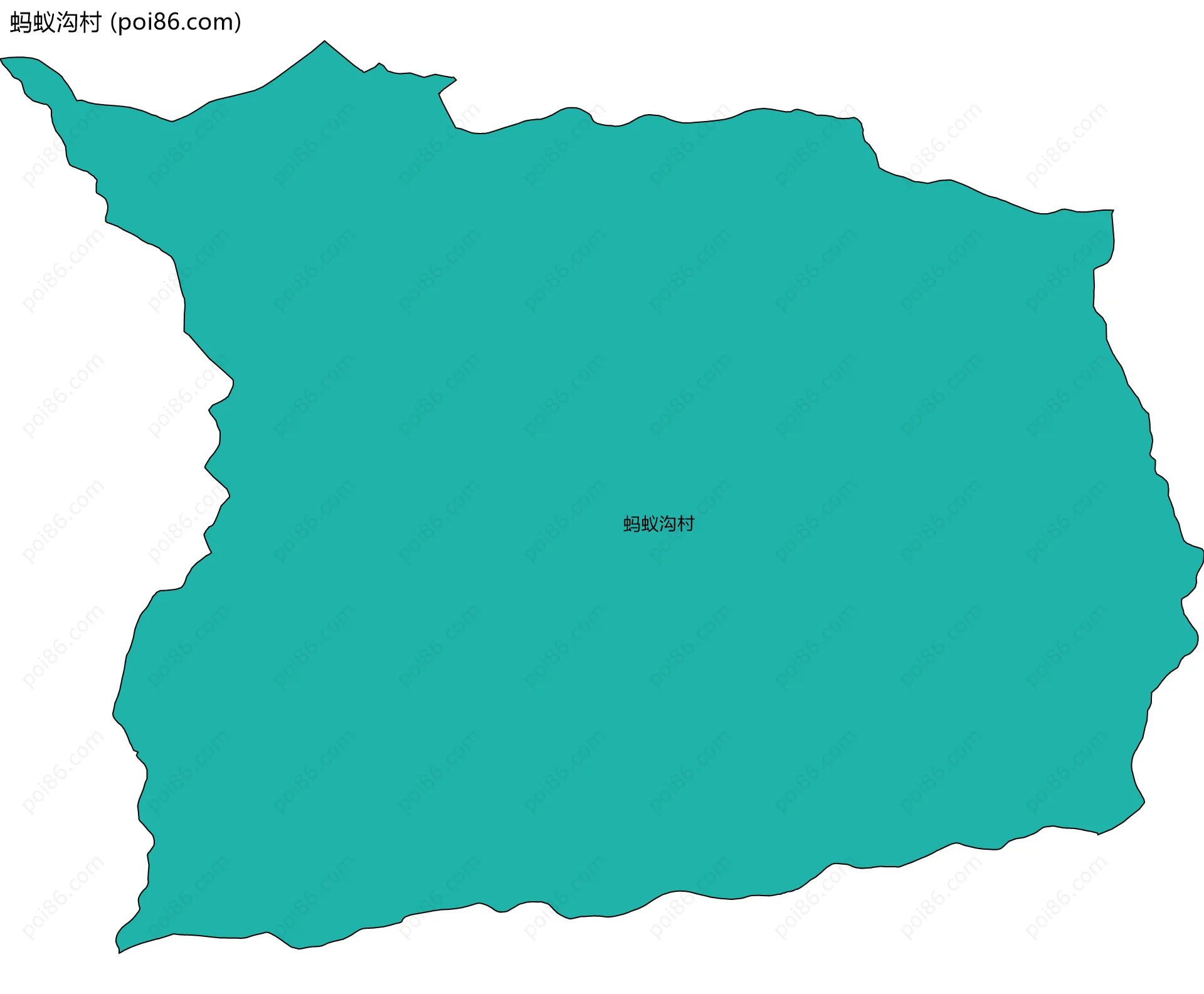 蚂蚁沟村边界地图