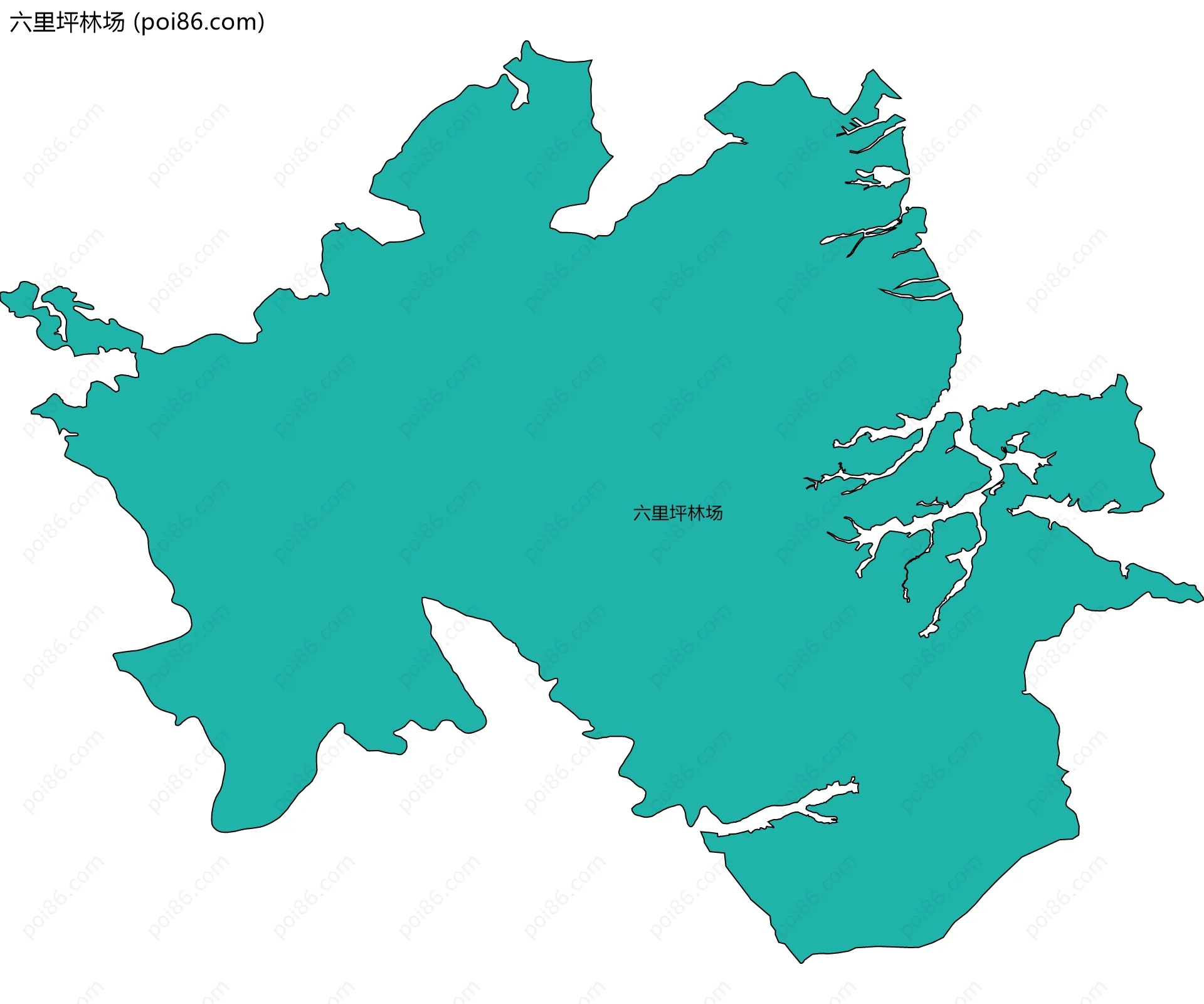 六里坪林场边界地图