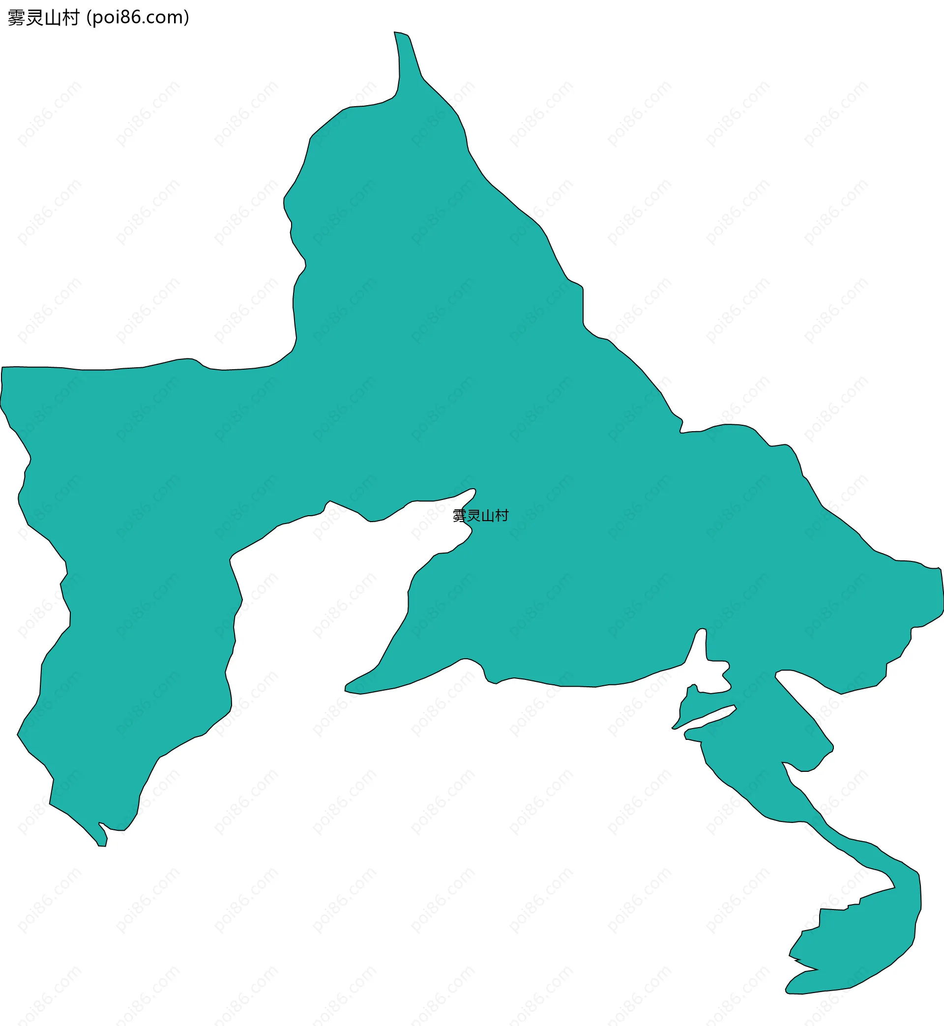 雾灵山村边界地图