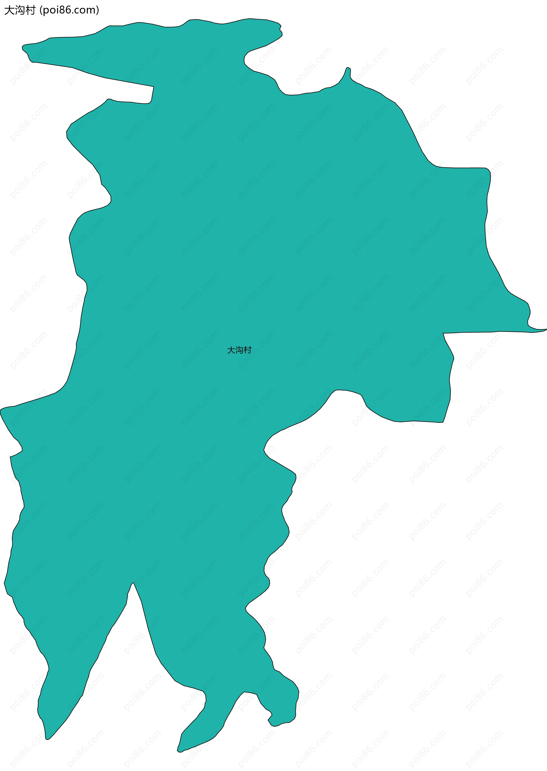 大沟村边界地图