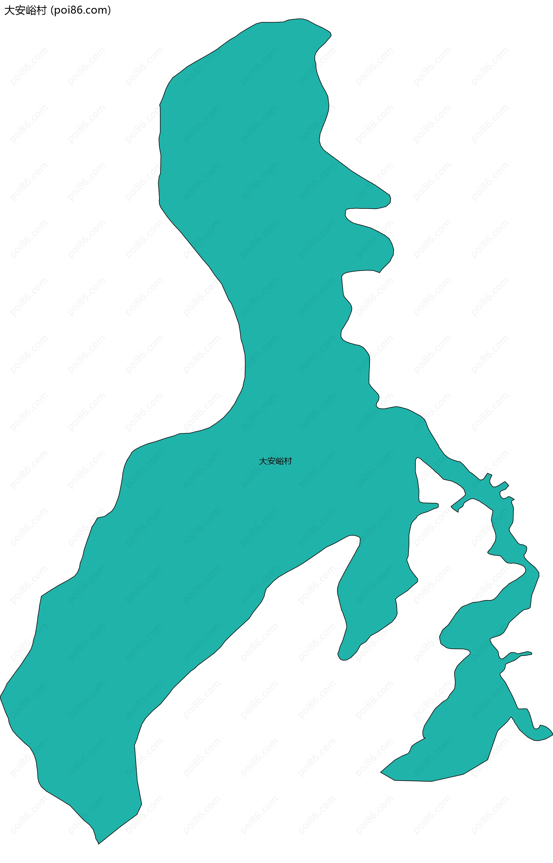 大安峪村边界地图