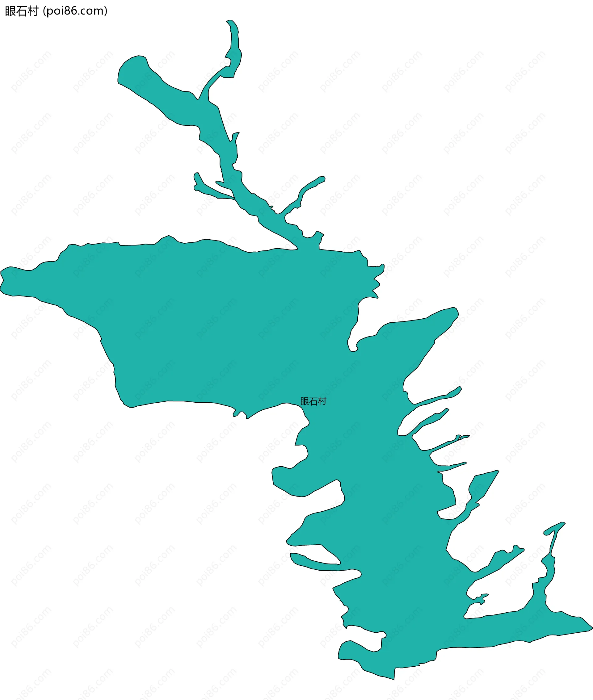 眼石村边界地图