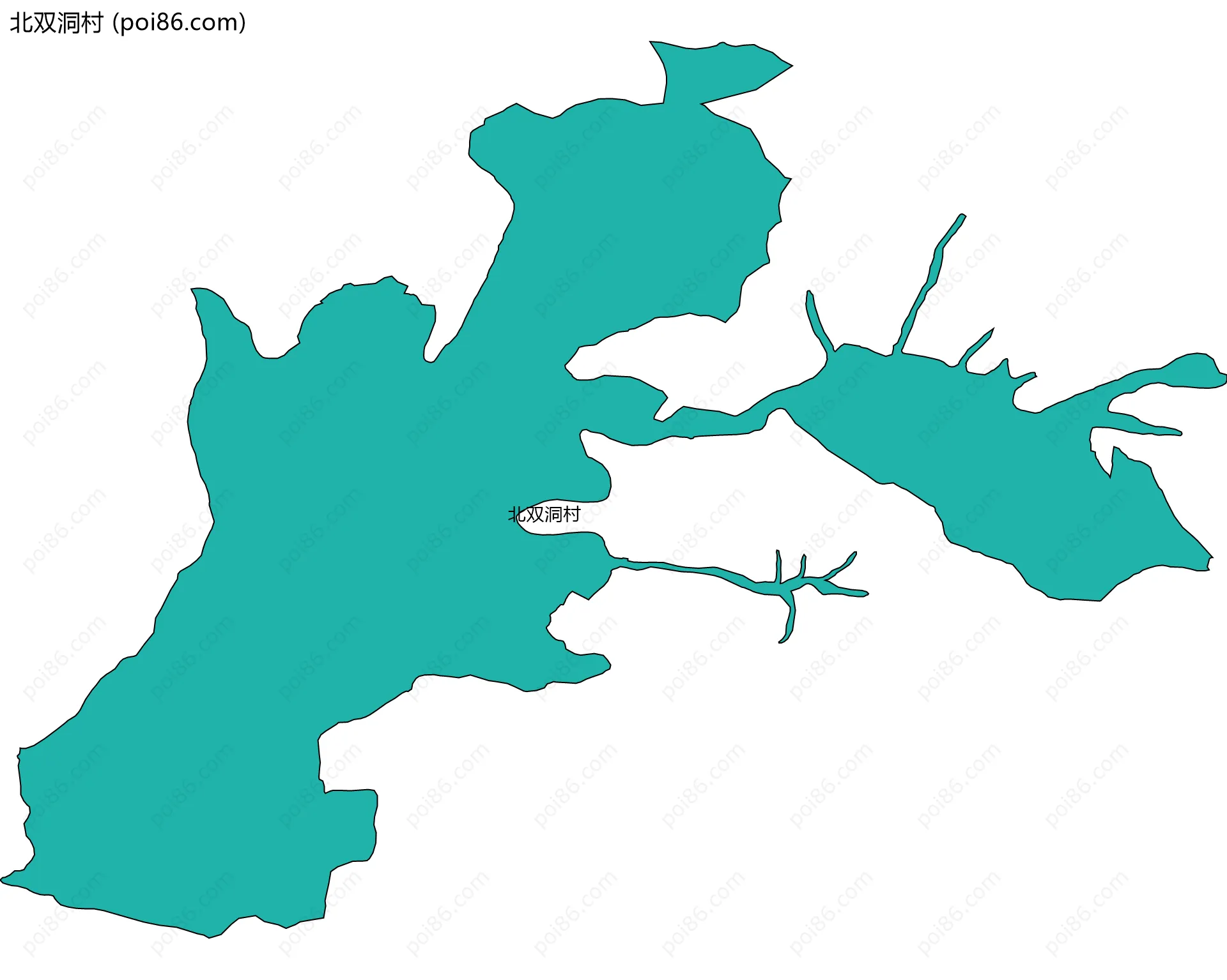 北双洞村边界地图