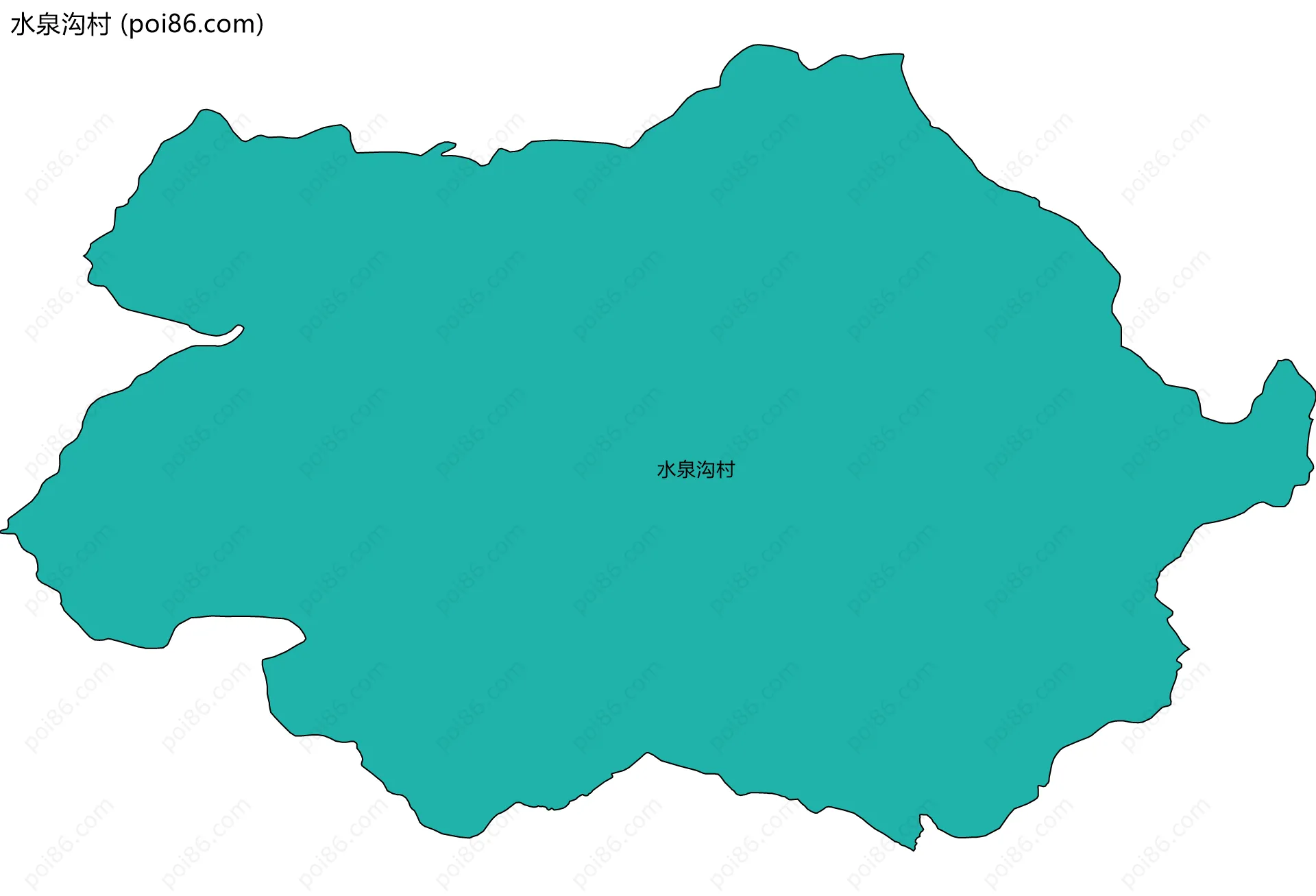 水泉沟村边界地图