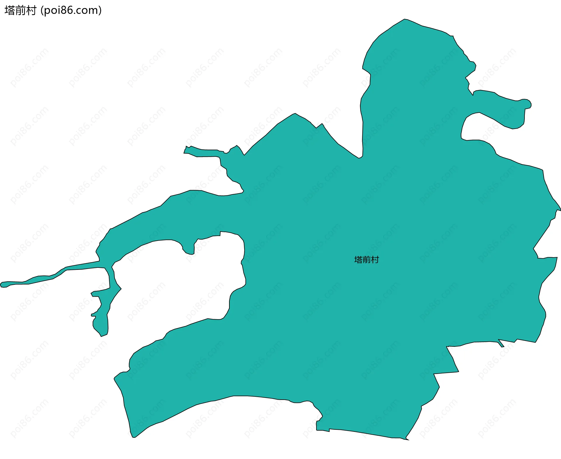 塔前村边界地图
