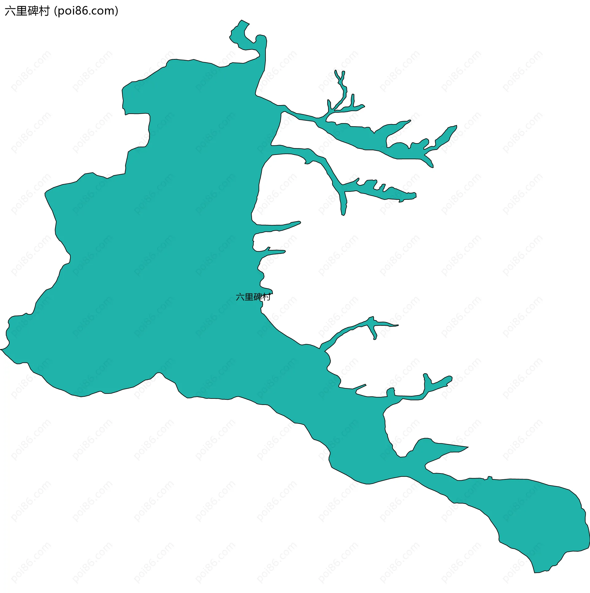 六里碑村边界地图