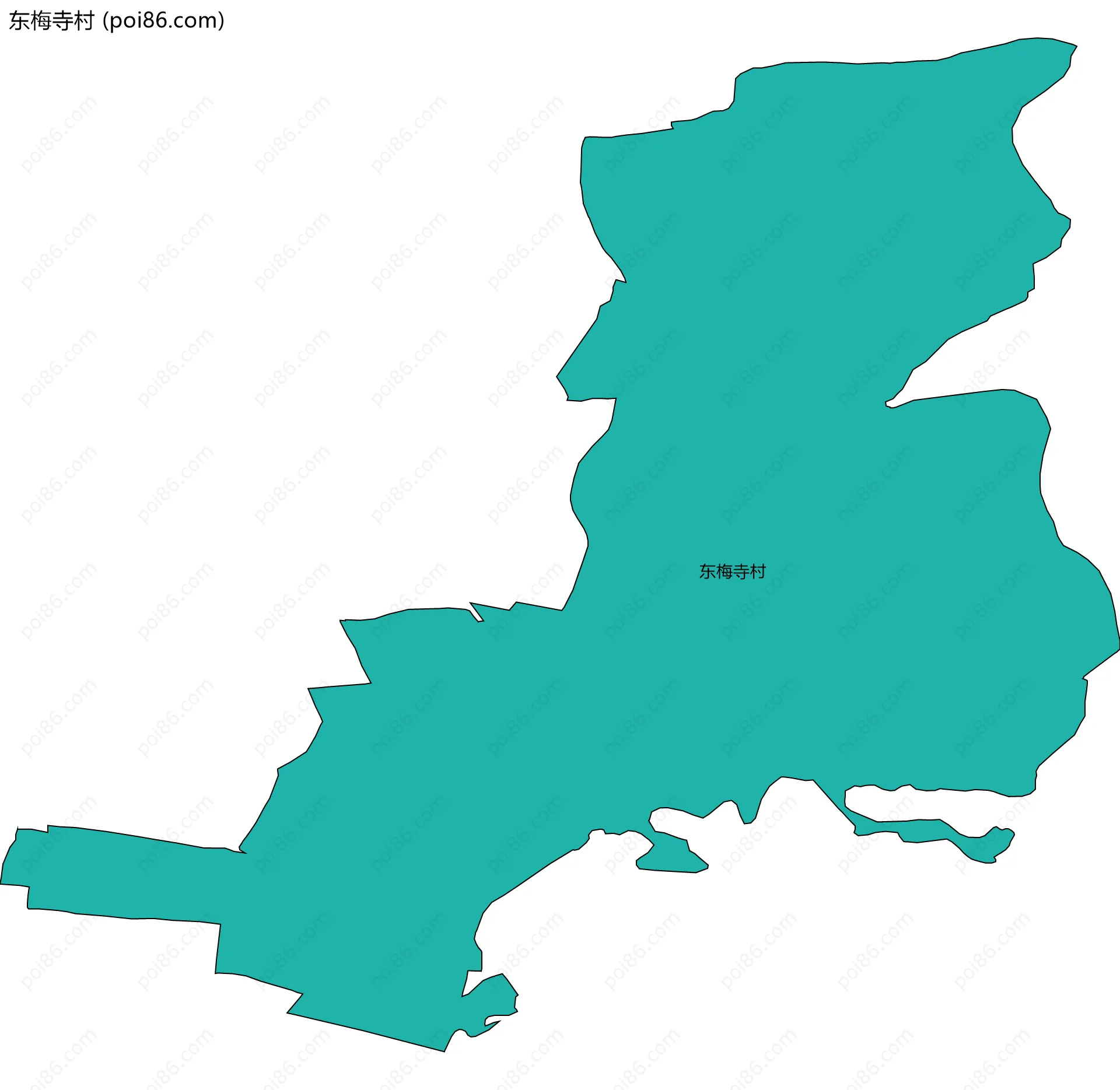 东梅寺村边界地图