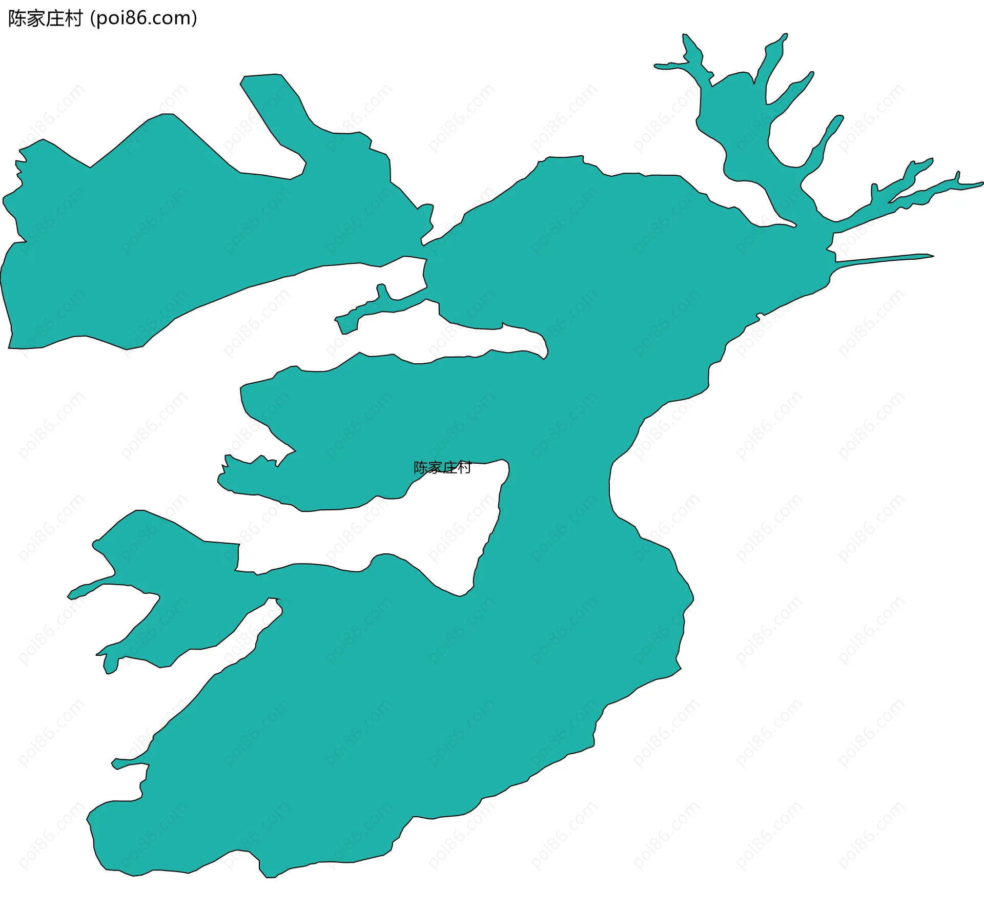 陈家庄村边界地图