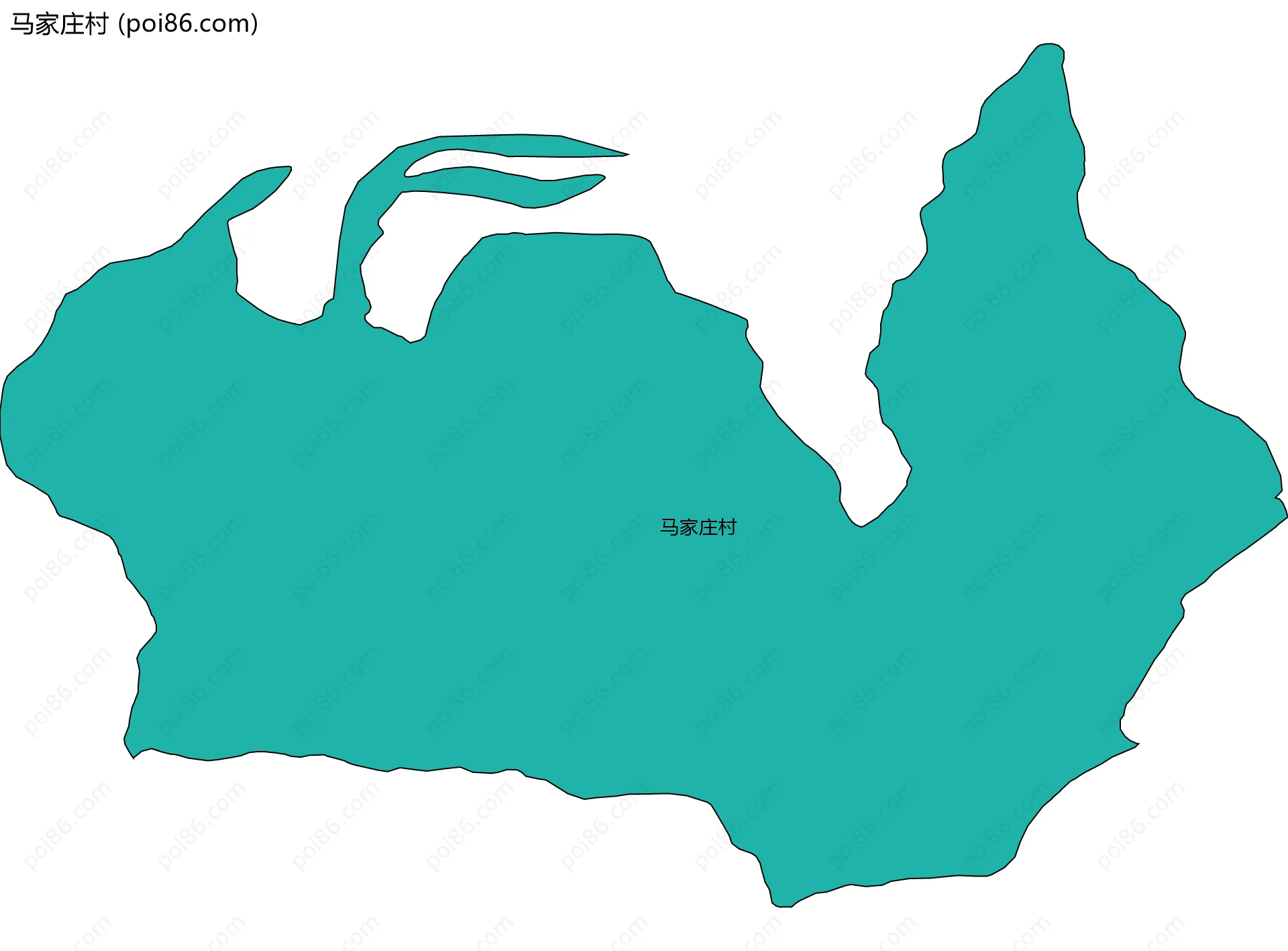 马家庄村边界地图