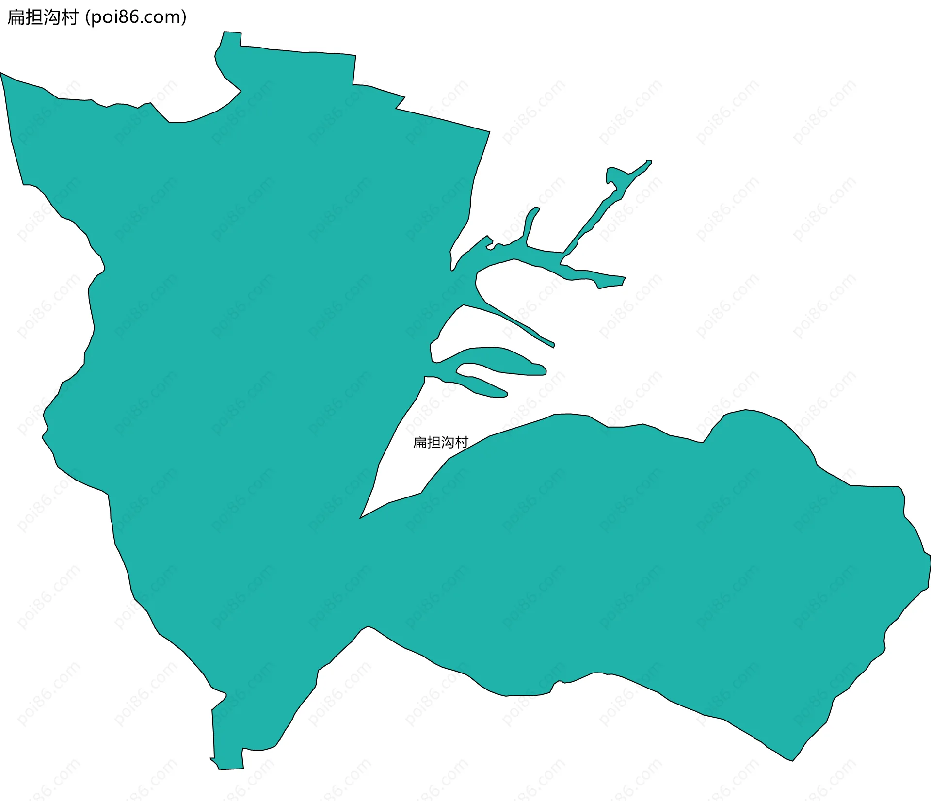 扁担沟村边界地图