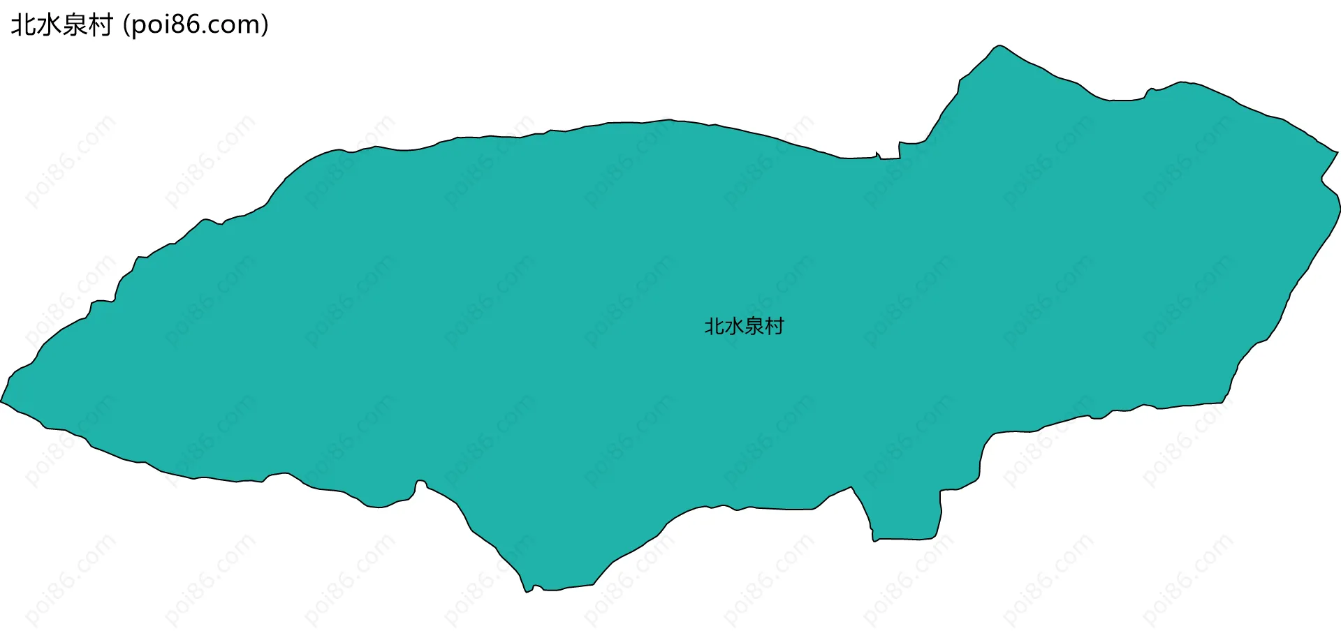 北水泉村边界地图