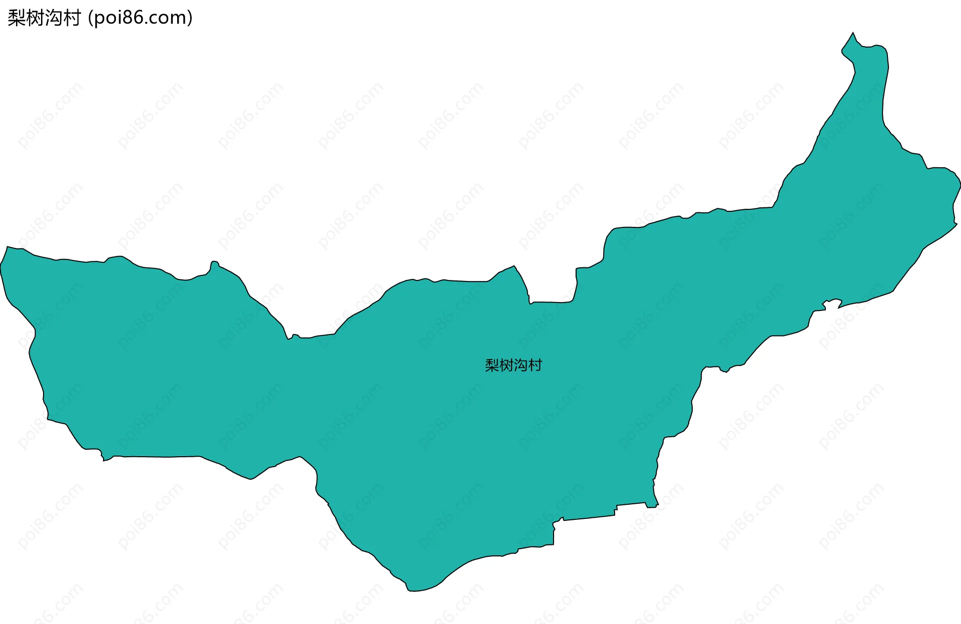 梨树沟村边界地图