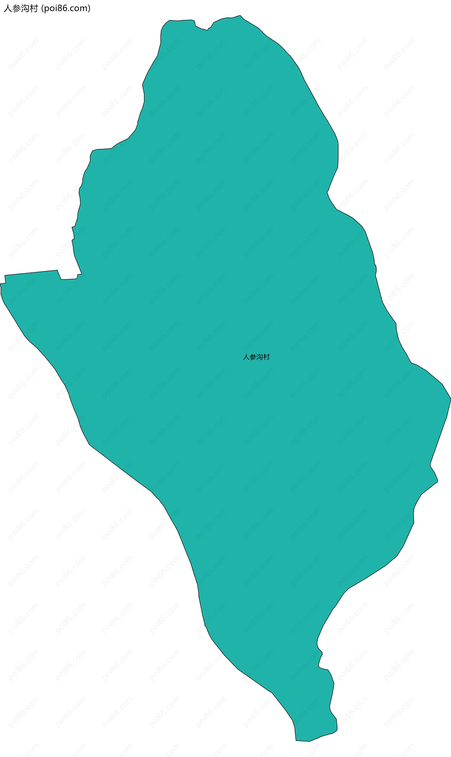 人参沟村边界地图