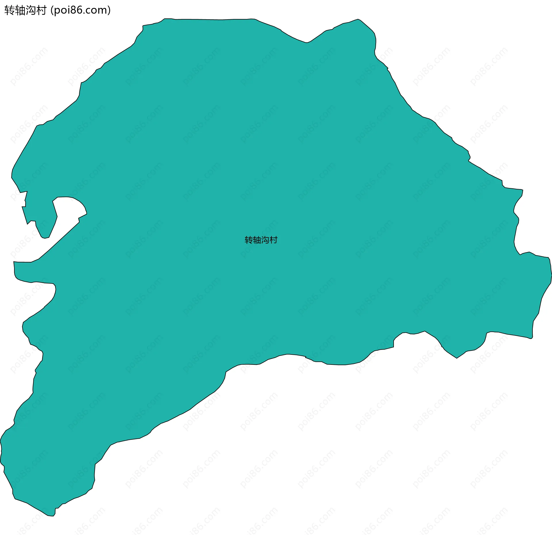 转轴沟村边界地图
