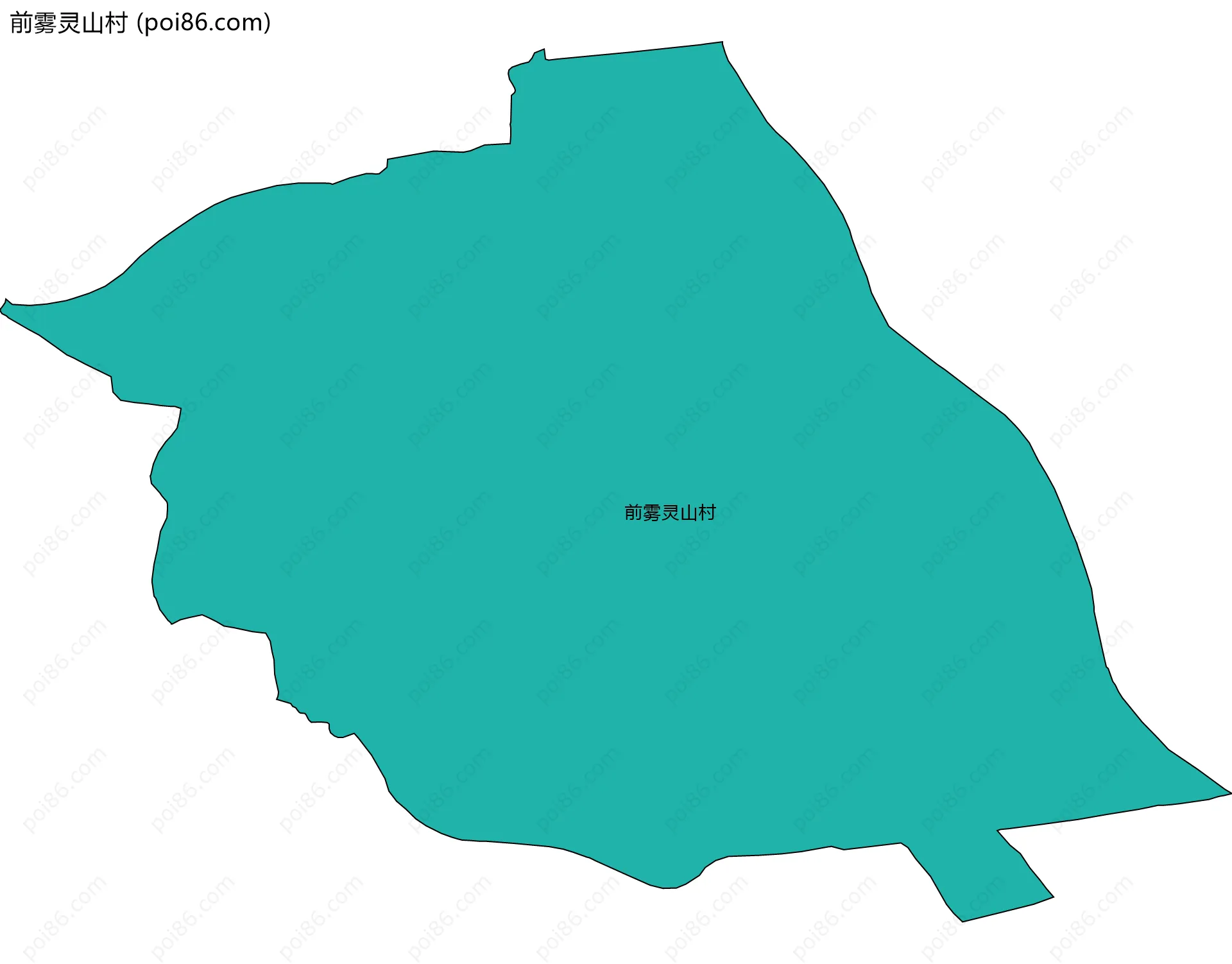 前雾灵山村边界地图