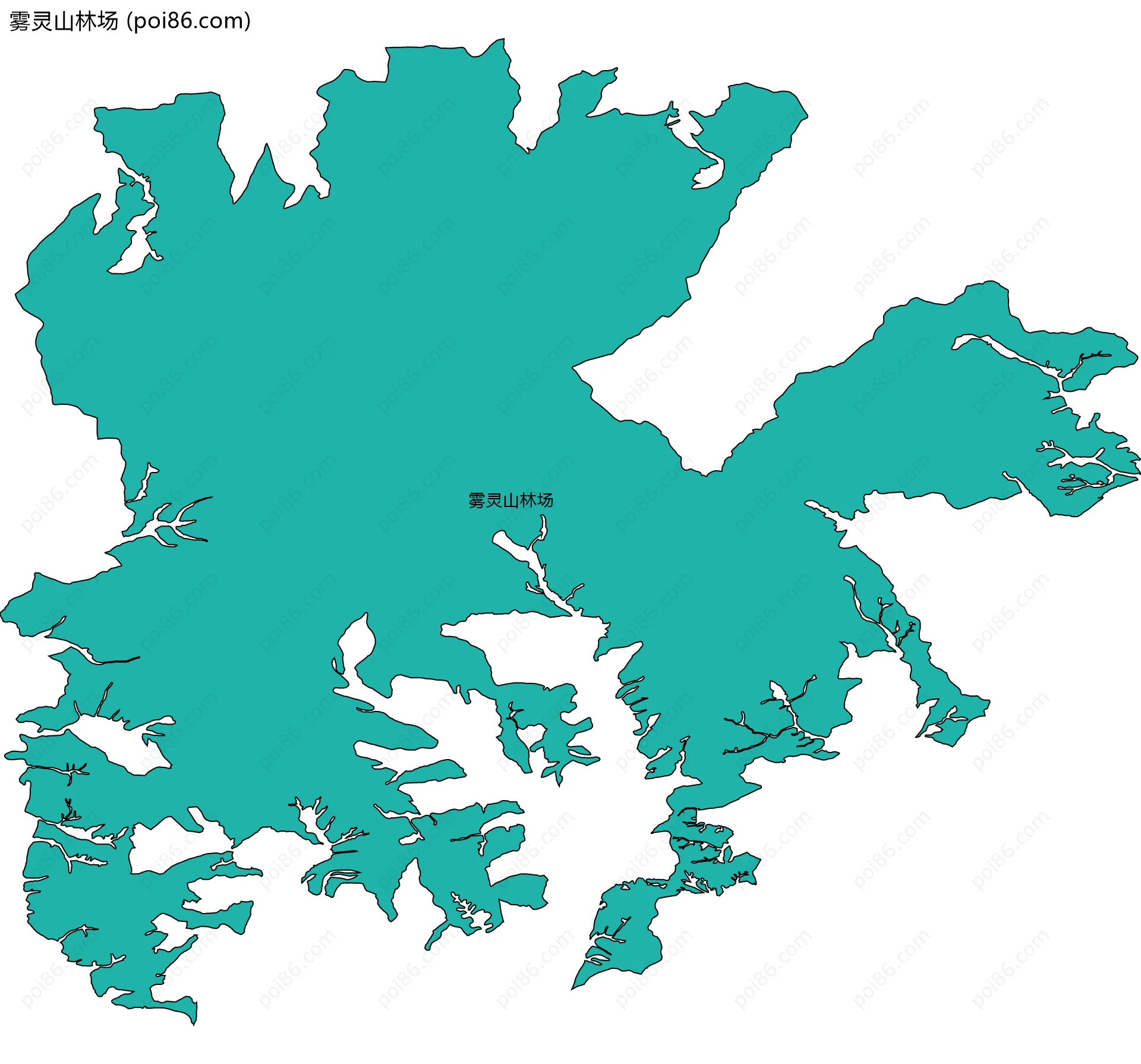 雾灵山林场边界地图
