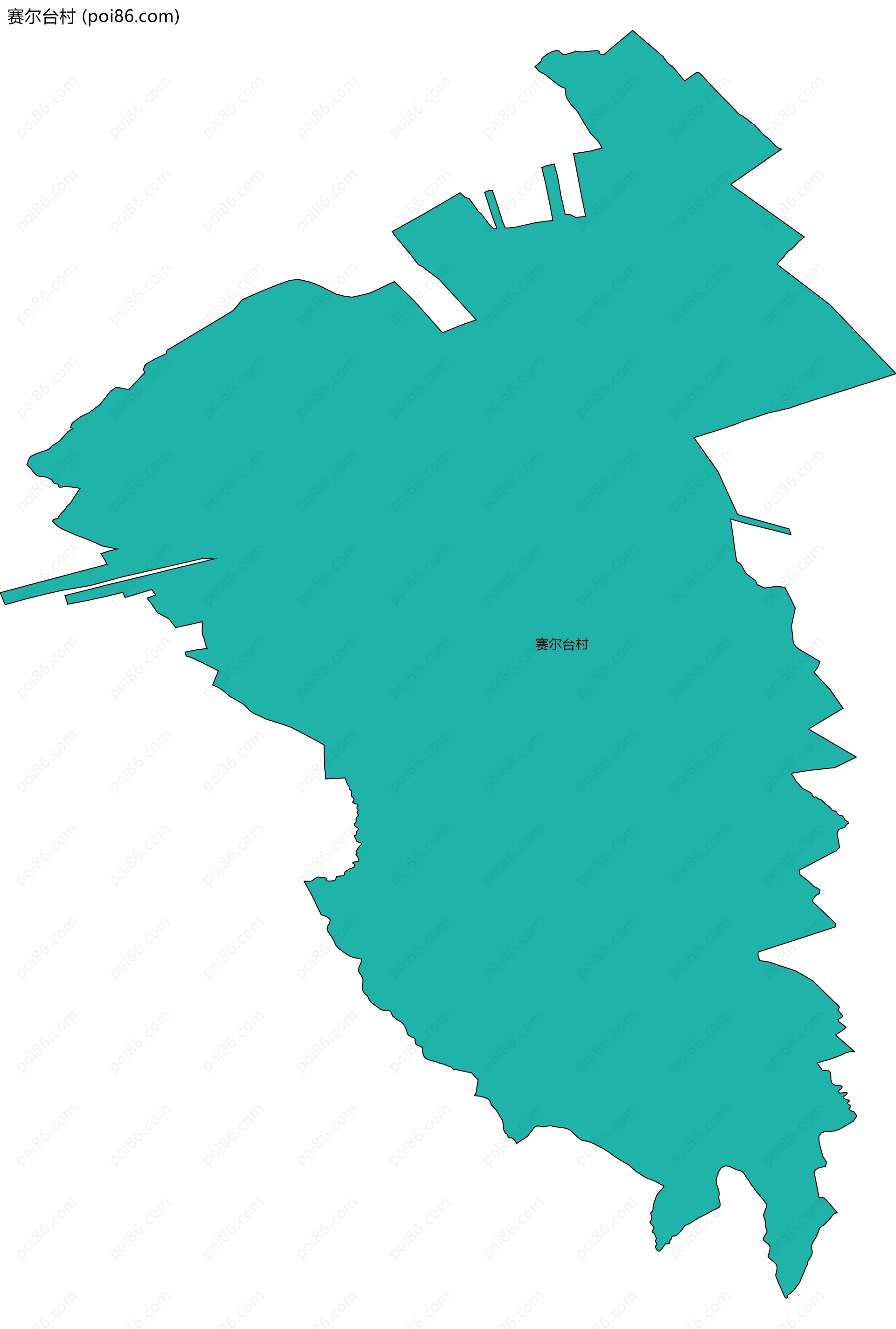 赛尔台村边界地图