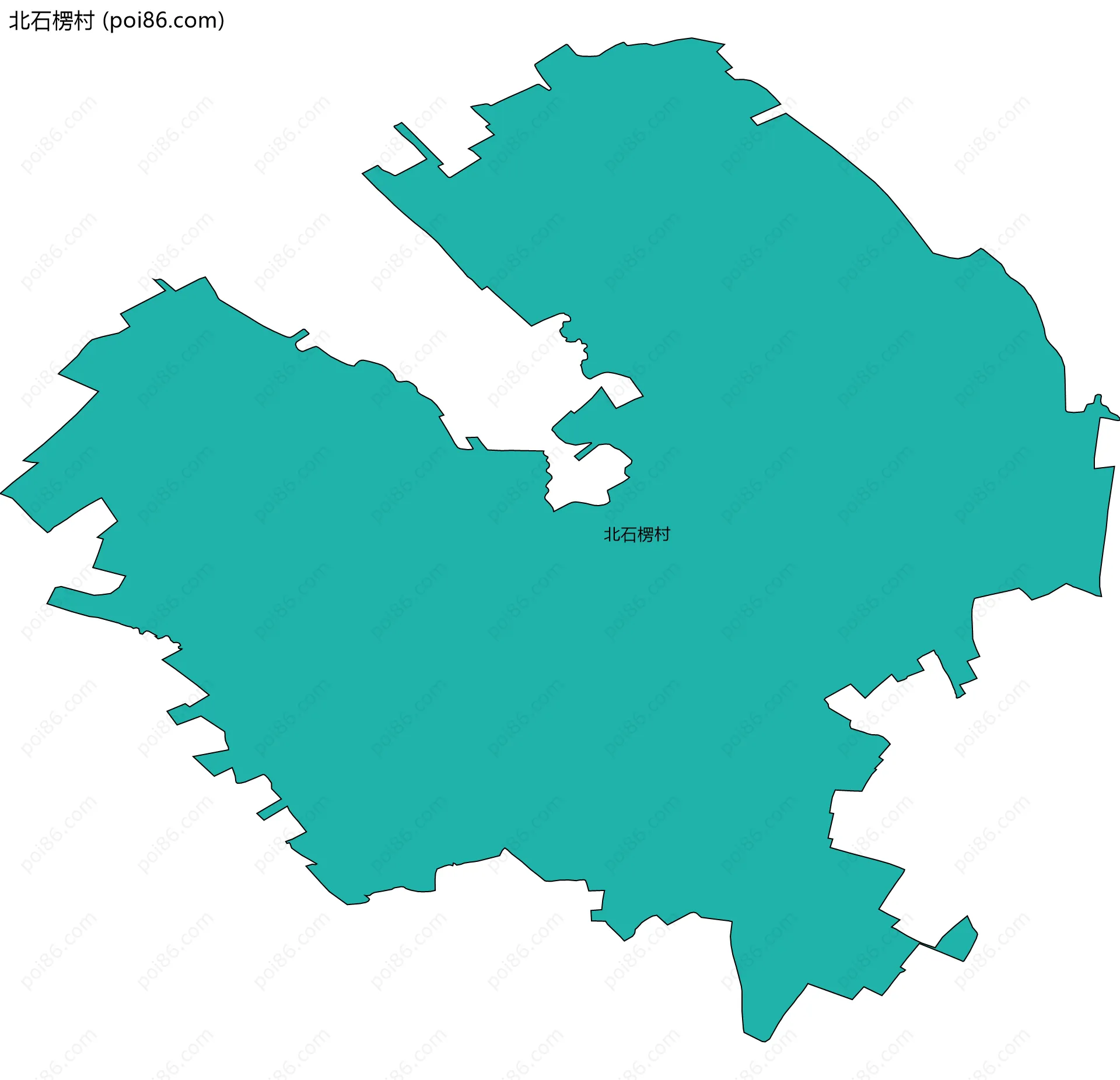 北石楞村边界地图