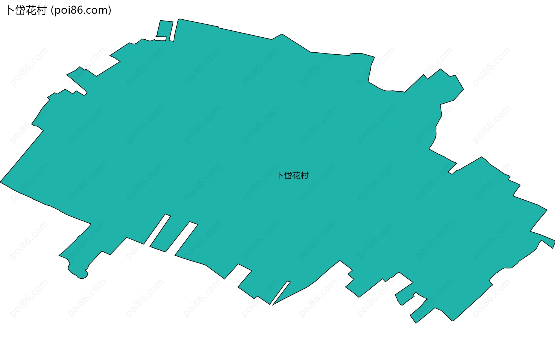 卜岱花村边界地图