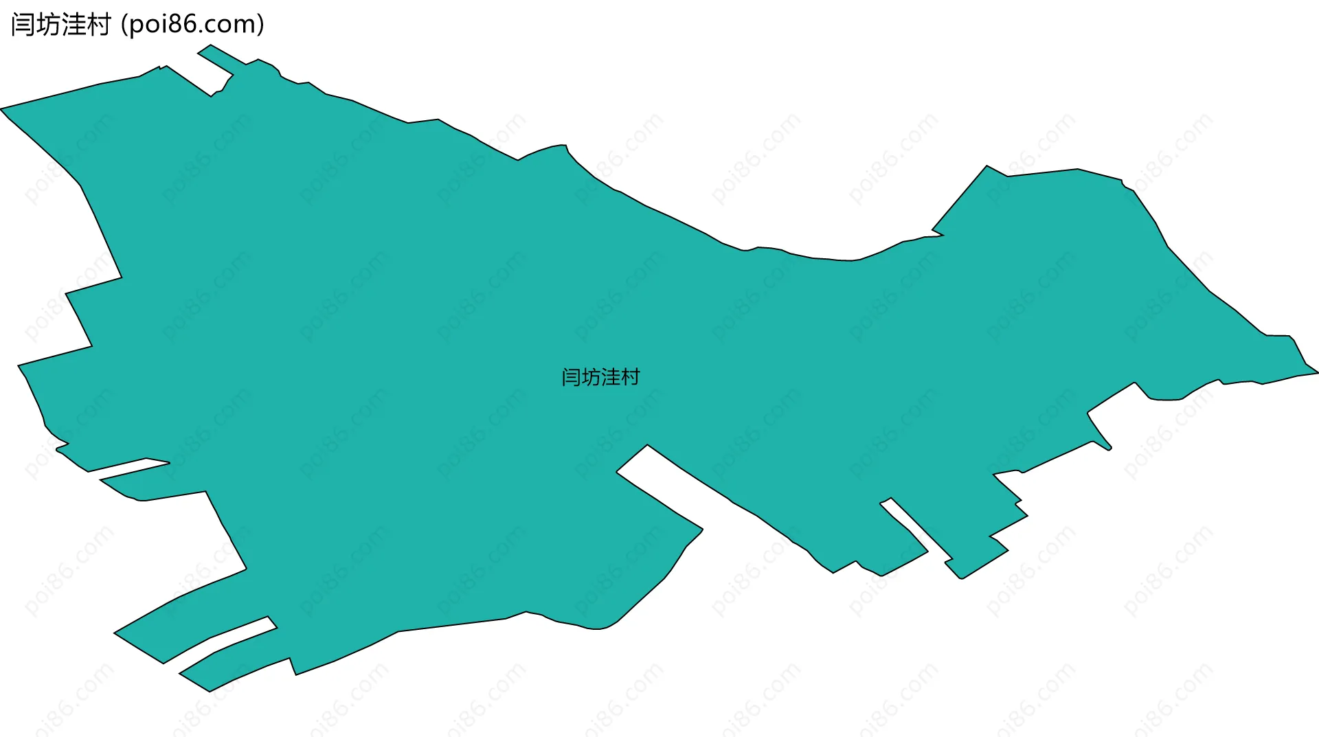 闫坊洼村边界地图