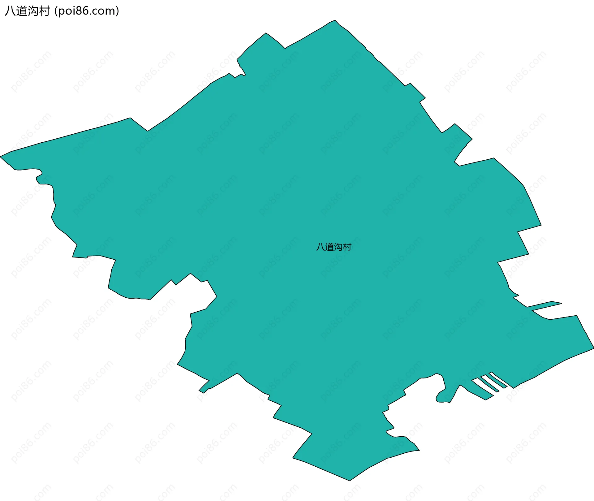八道沟村边界地图