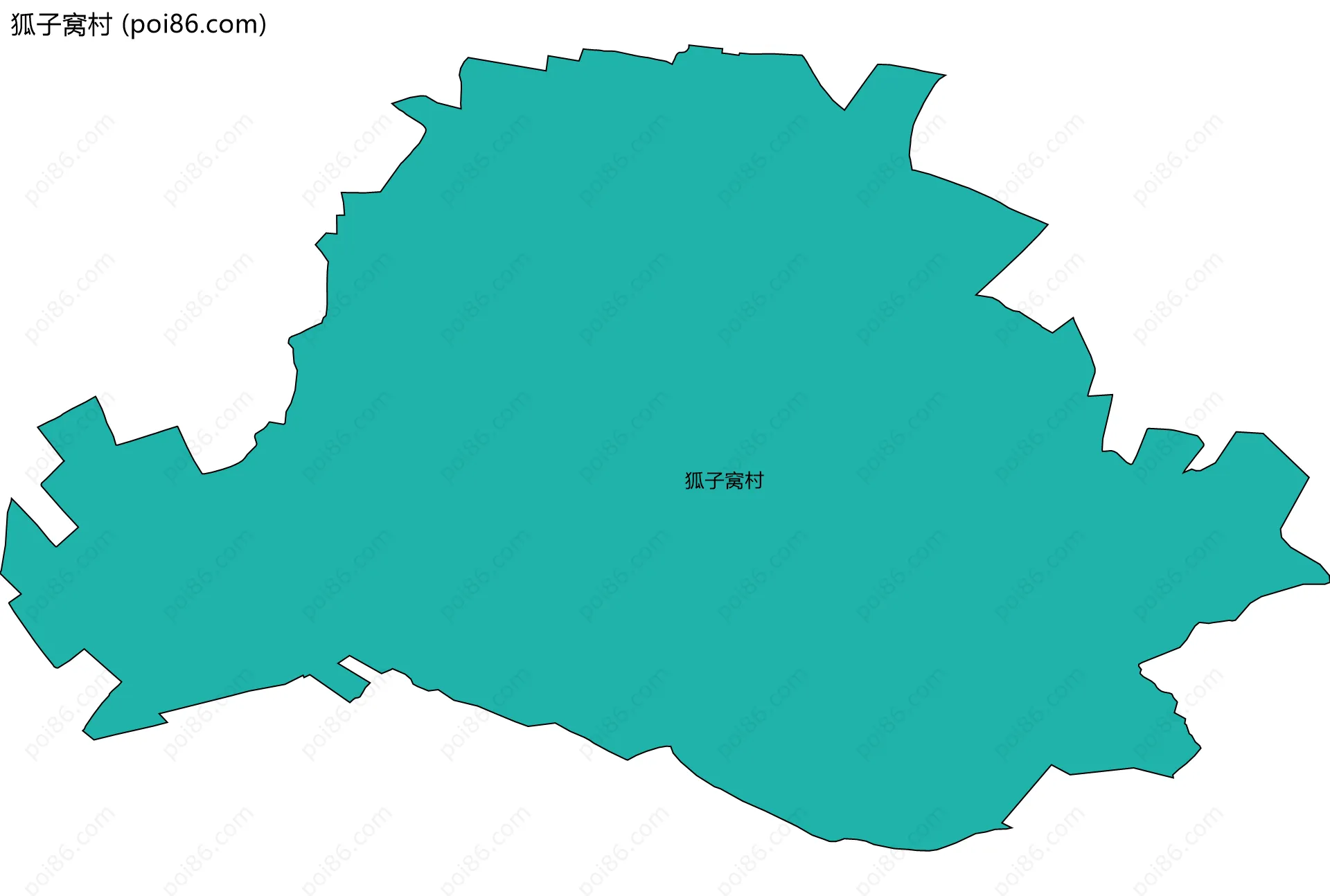 狐子窝村边界地图