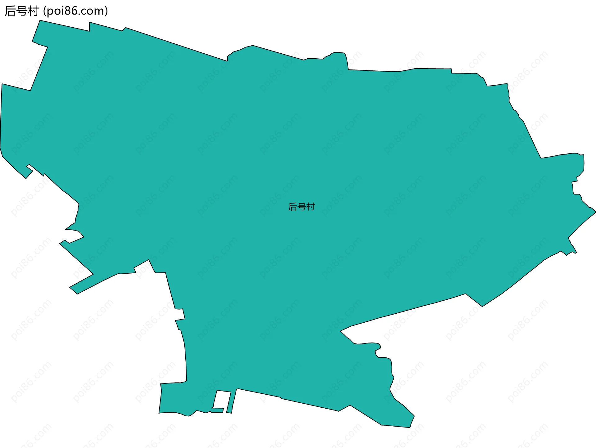 后号村边界地图