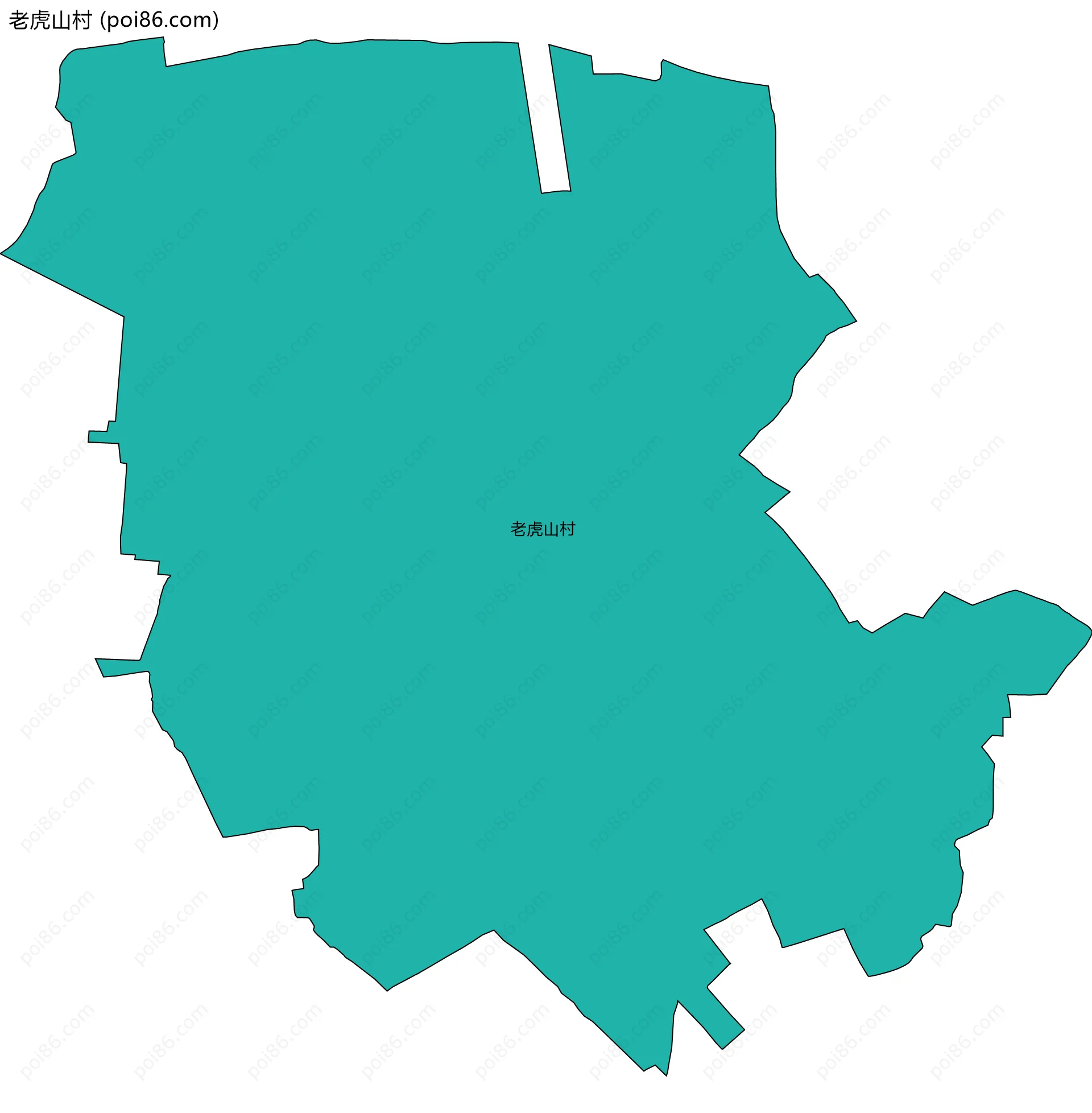 老虎山村边界地图