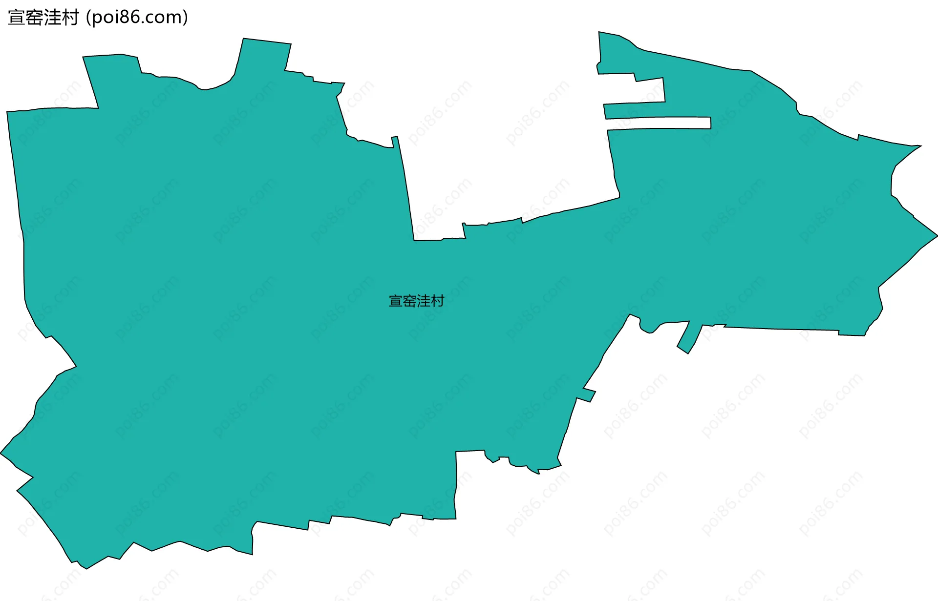 宣窑洼村边界地图