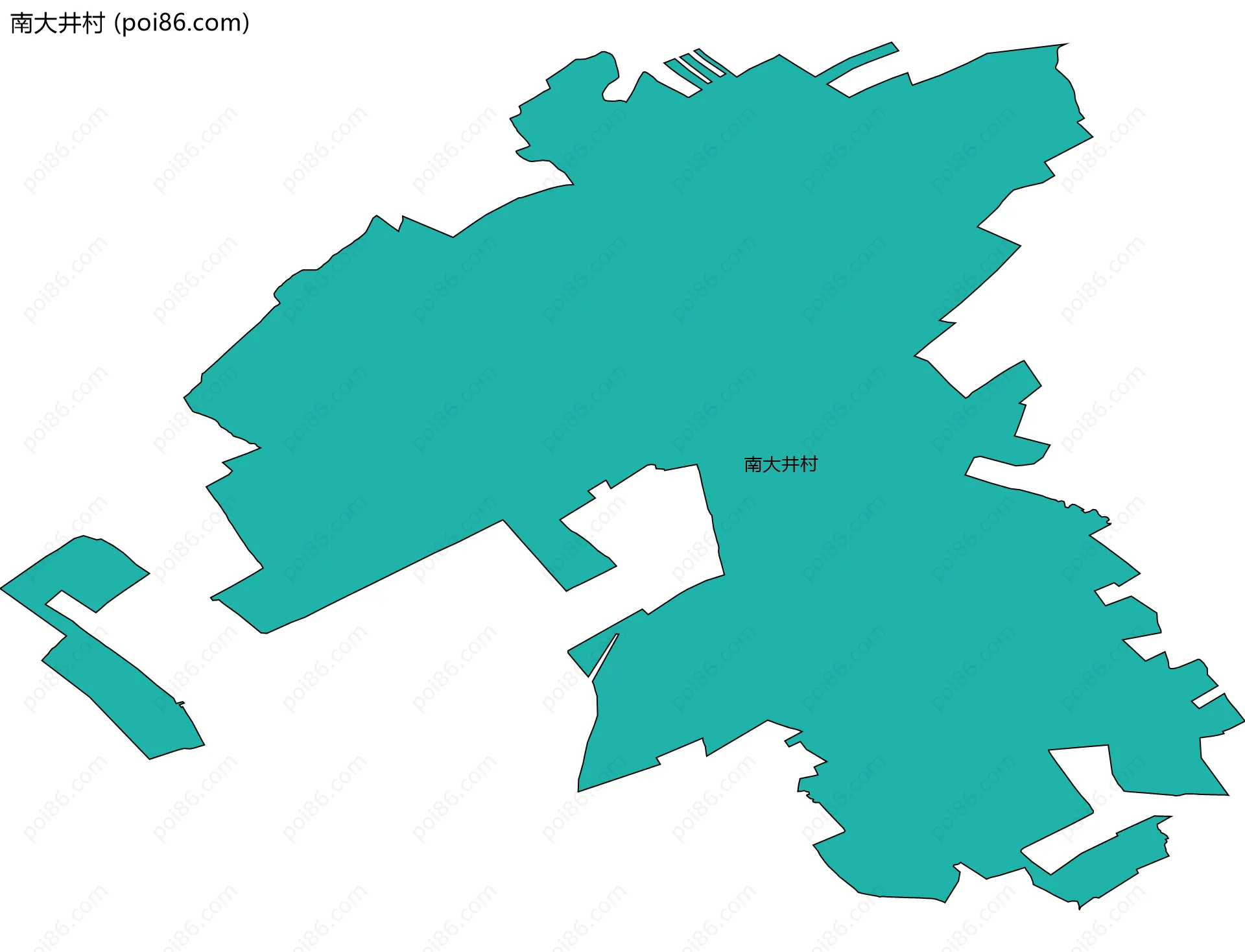 南大井村边界地图