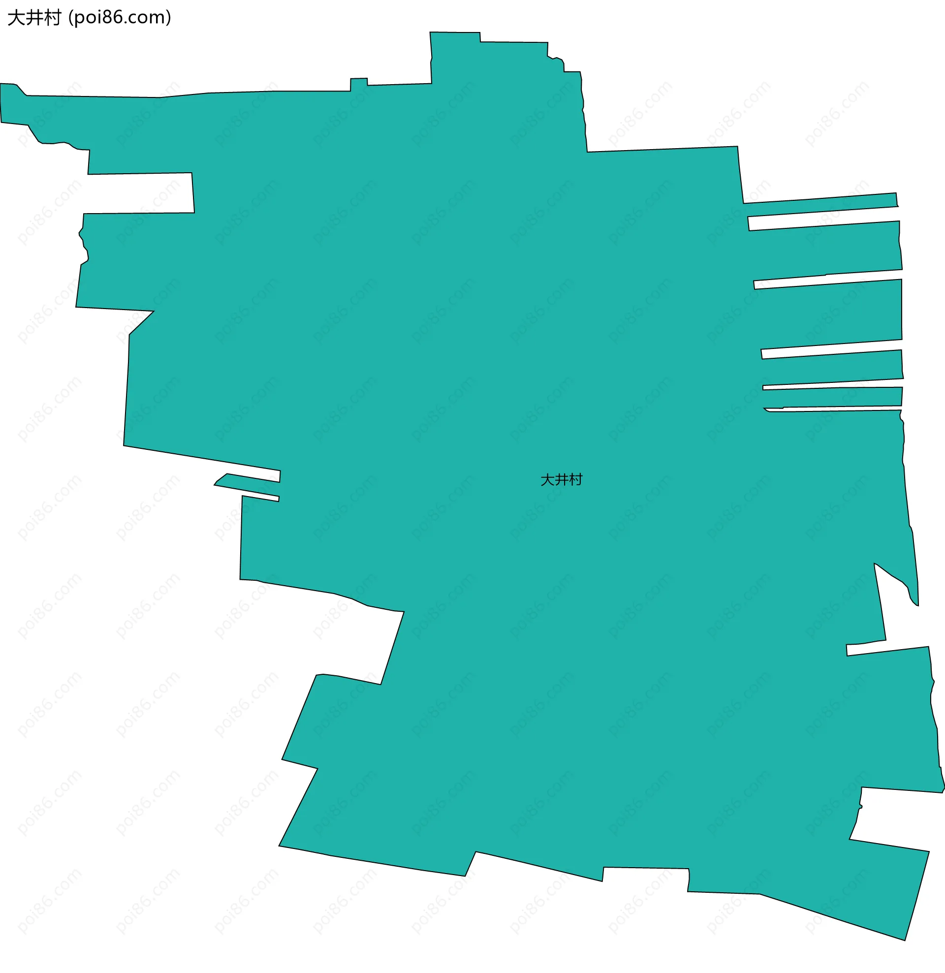 大井村边界地图