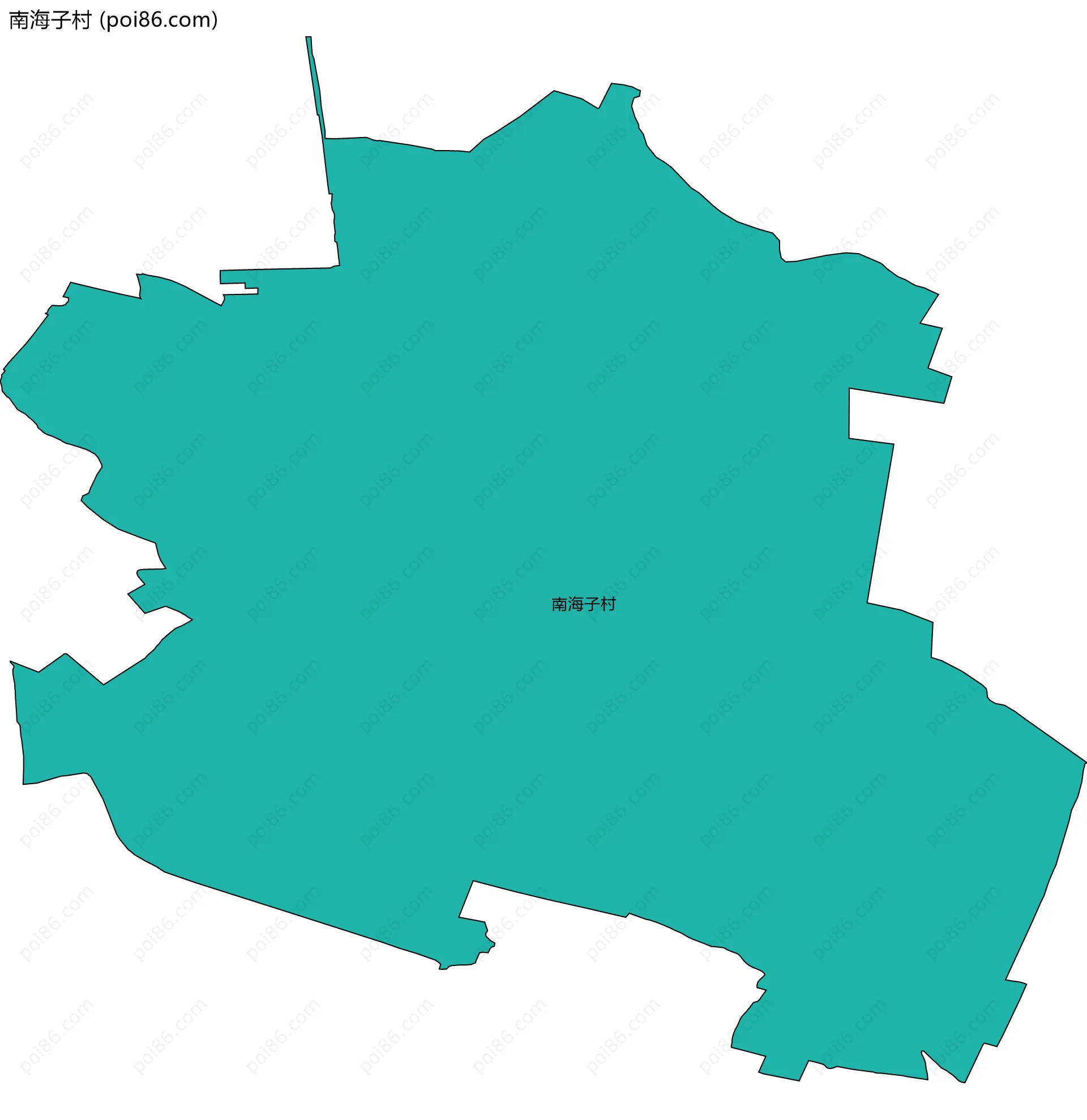 南海子村边界地图