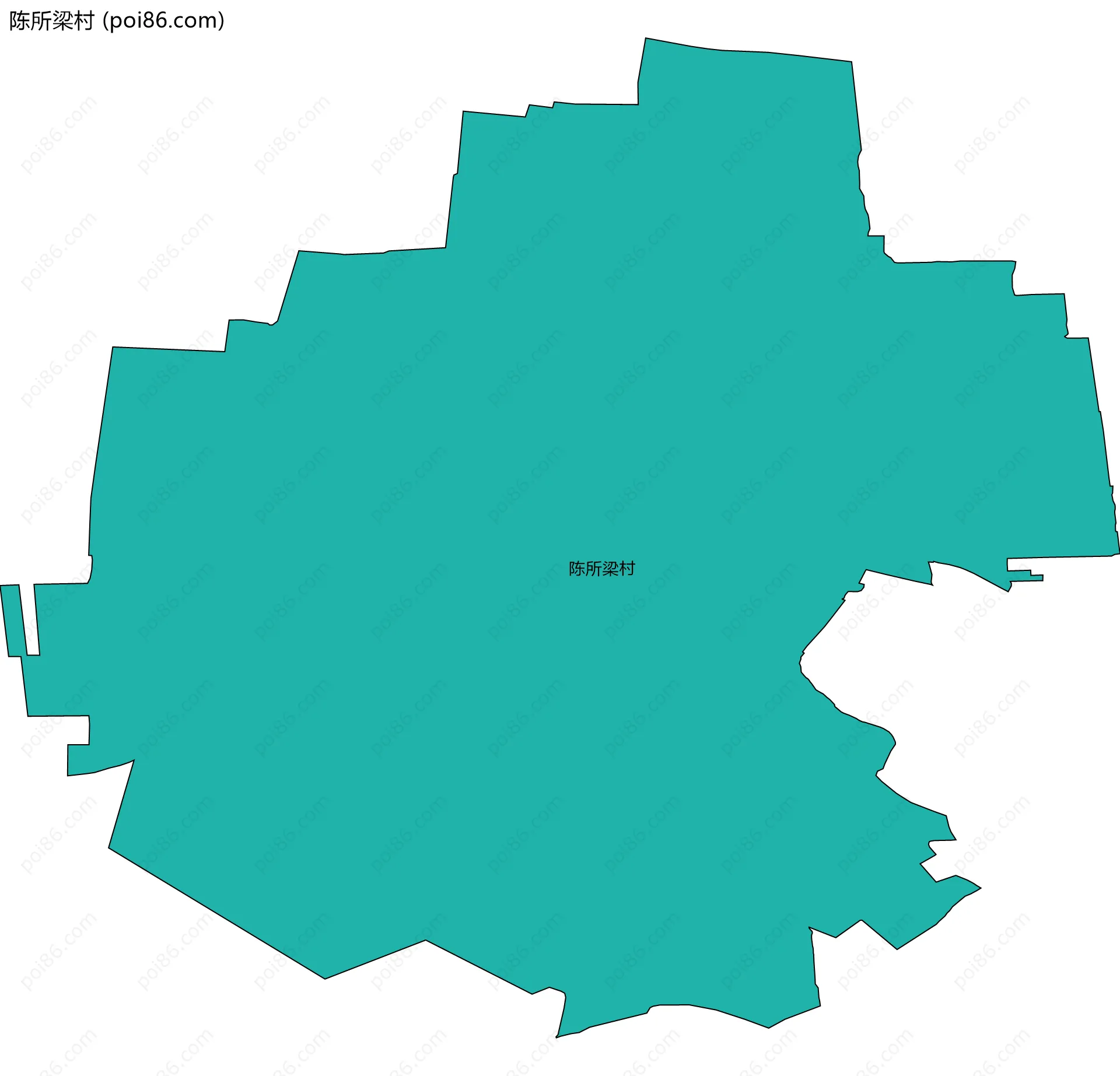 陈所梁村边界地图