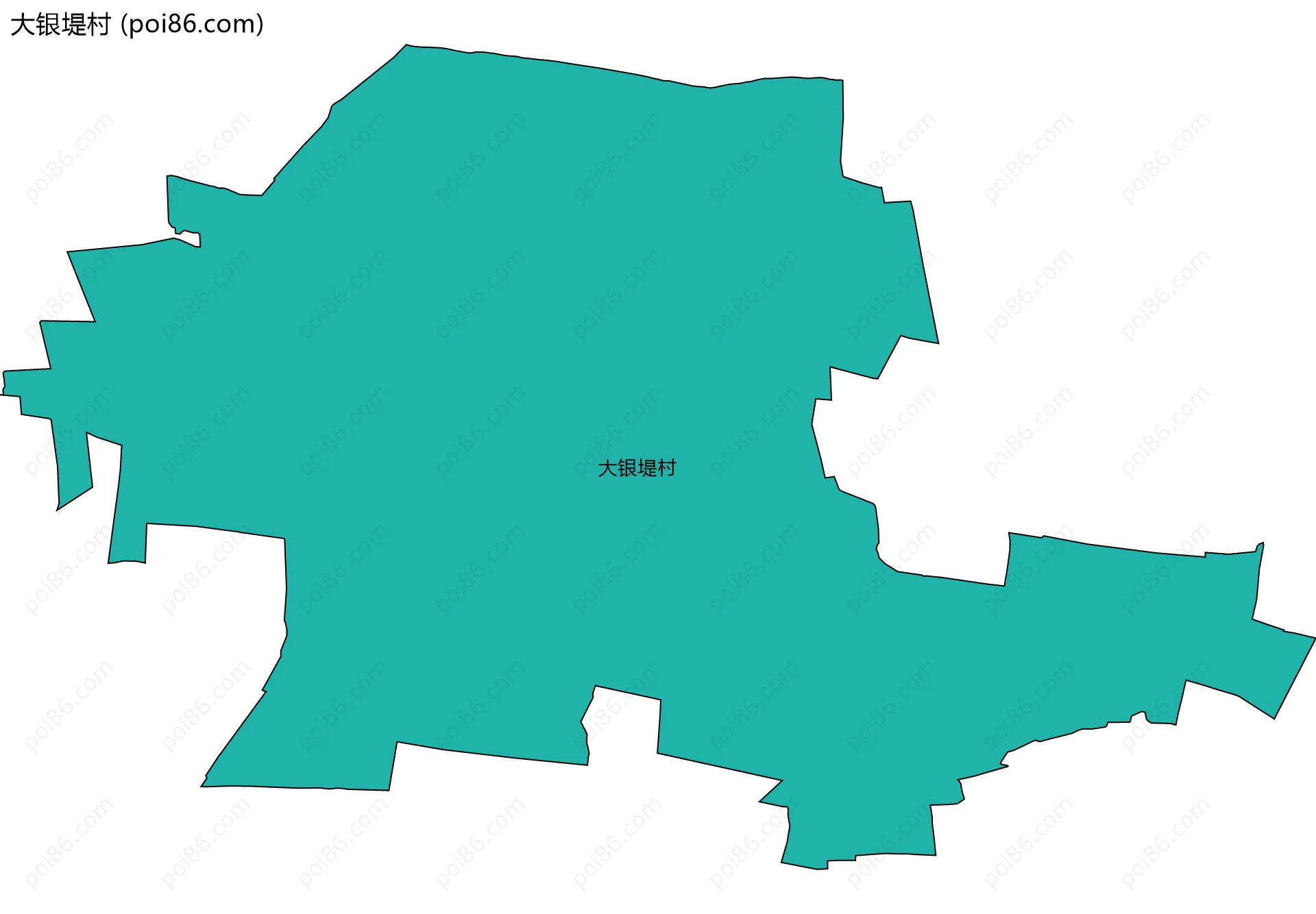 大银堤村边界地图