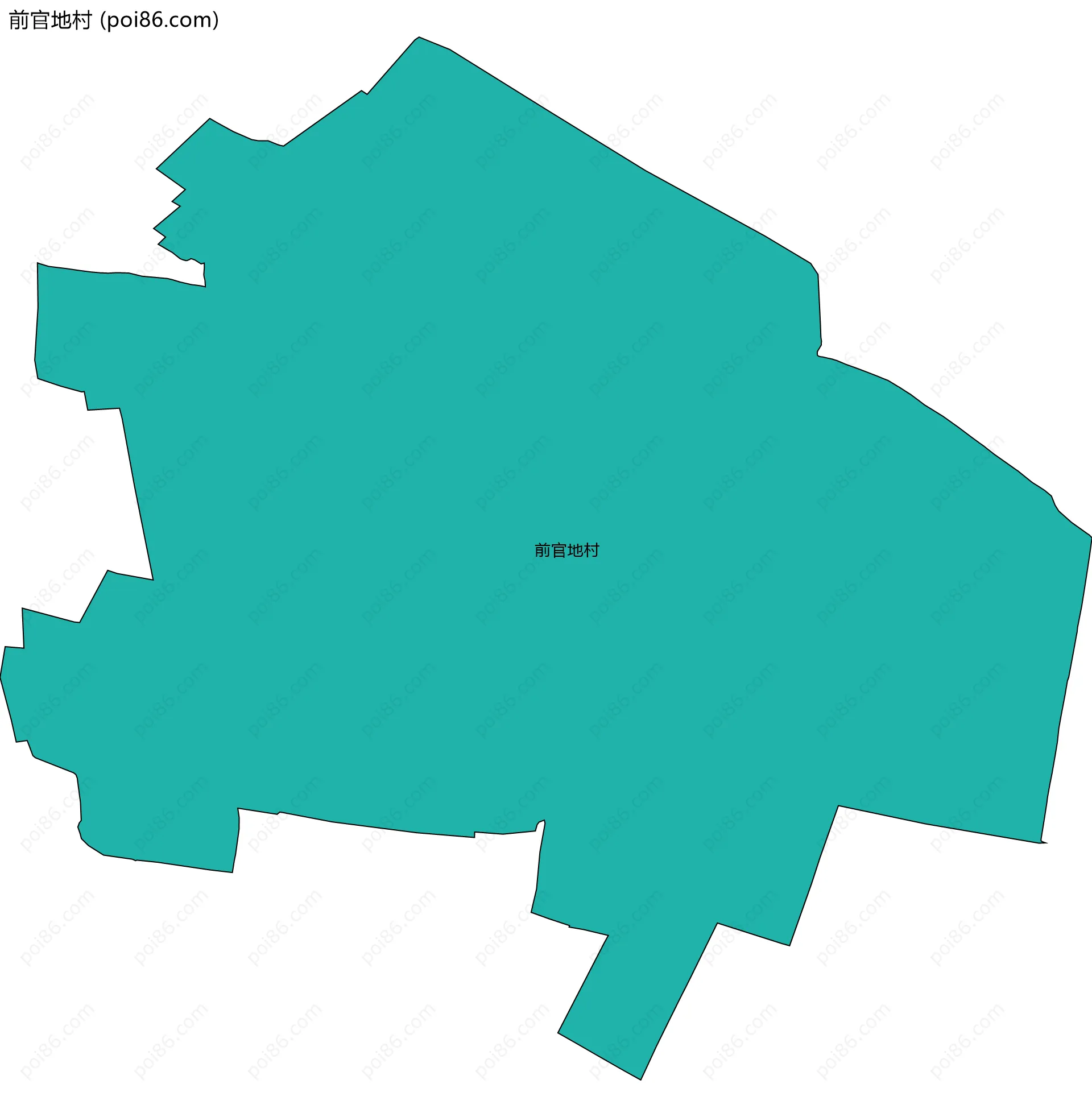 前官地村边界地图