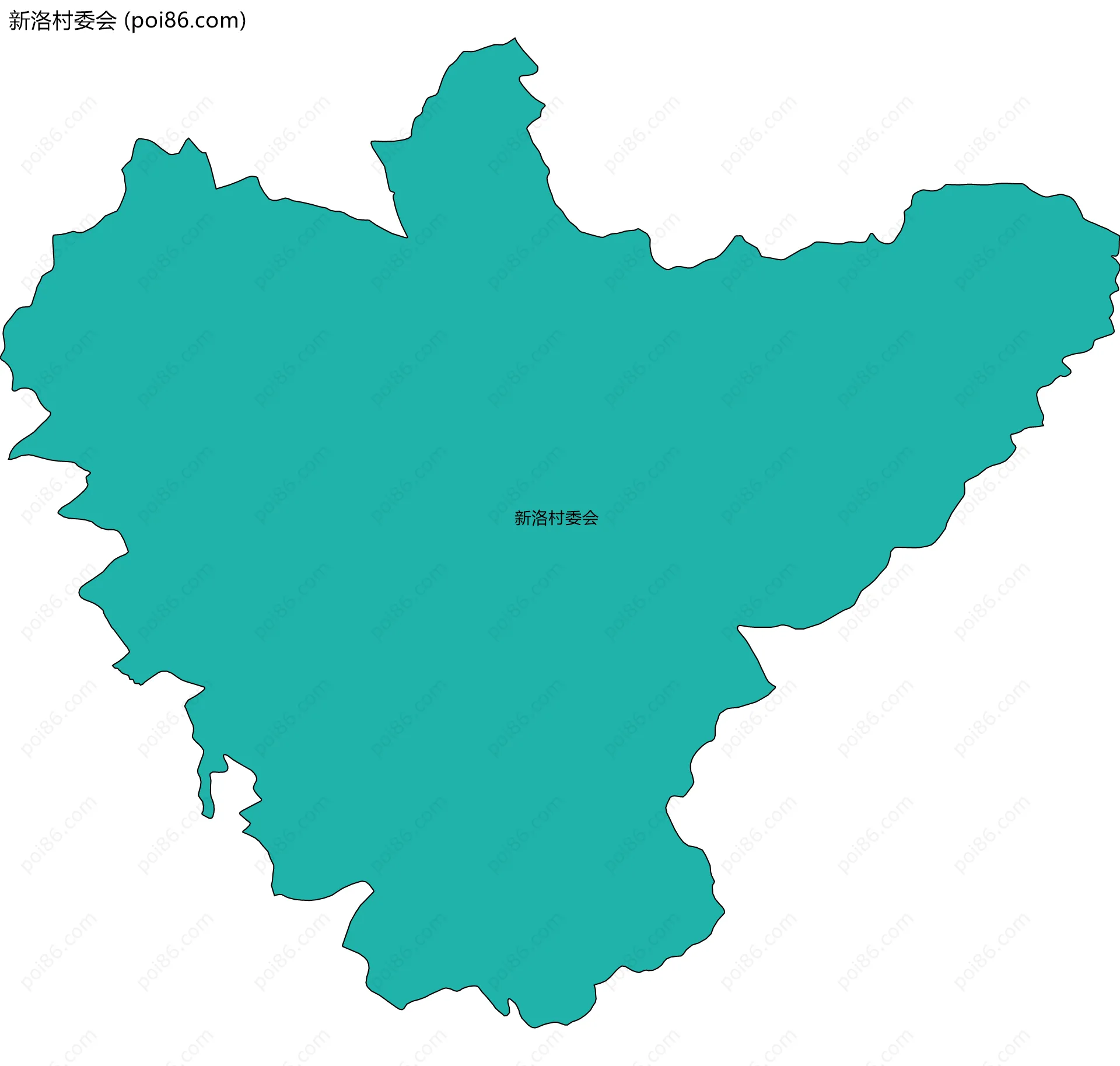 新洛村委会边界地图