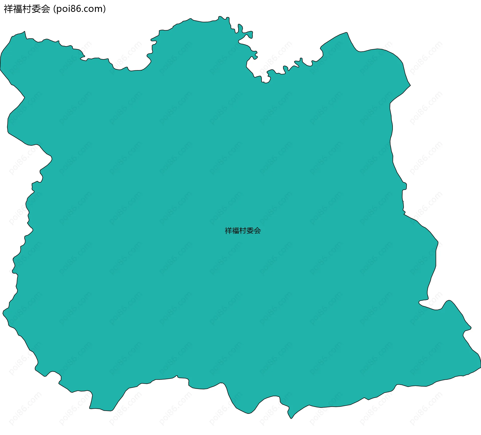 祥福村委会边界地图