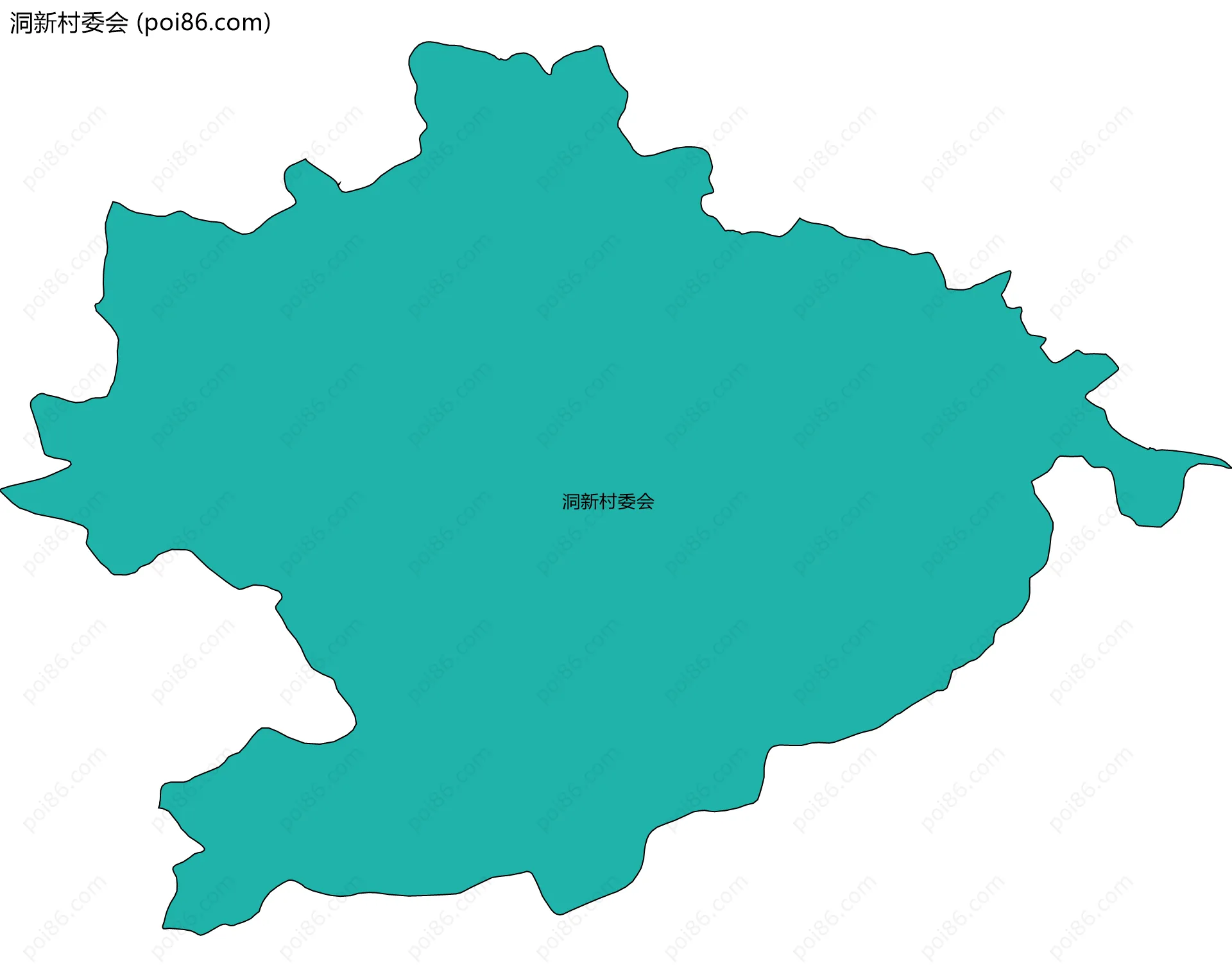 洞新村委会边界地图