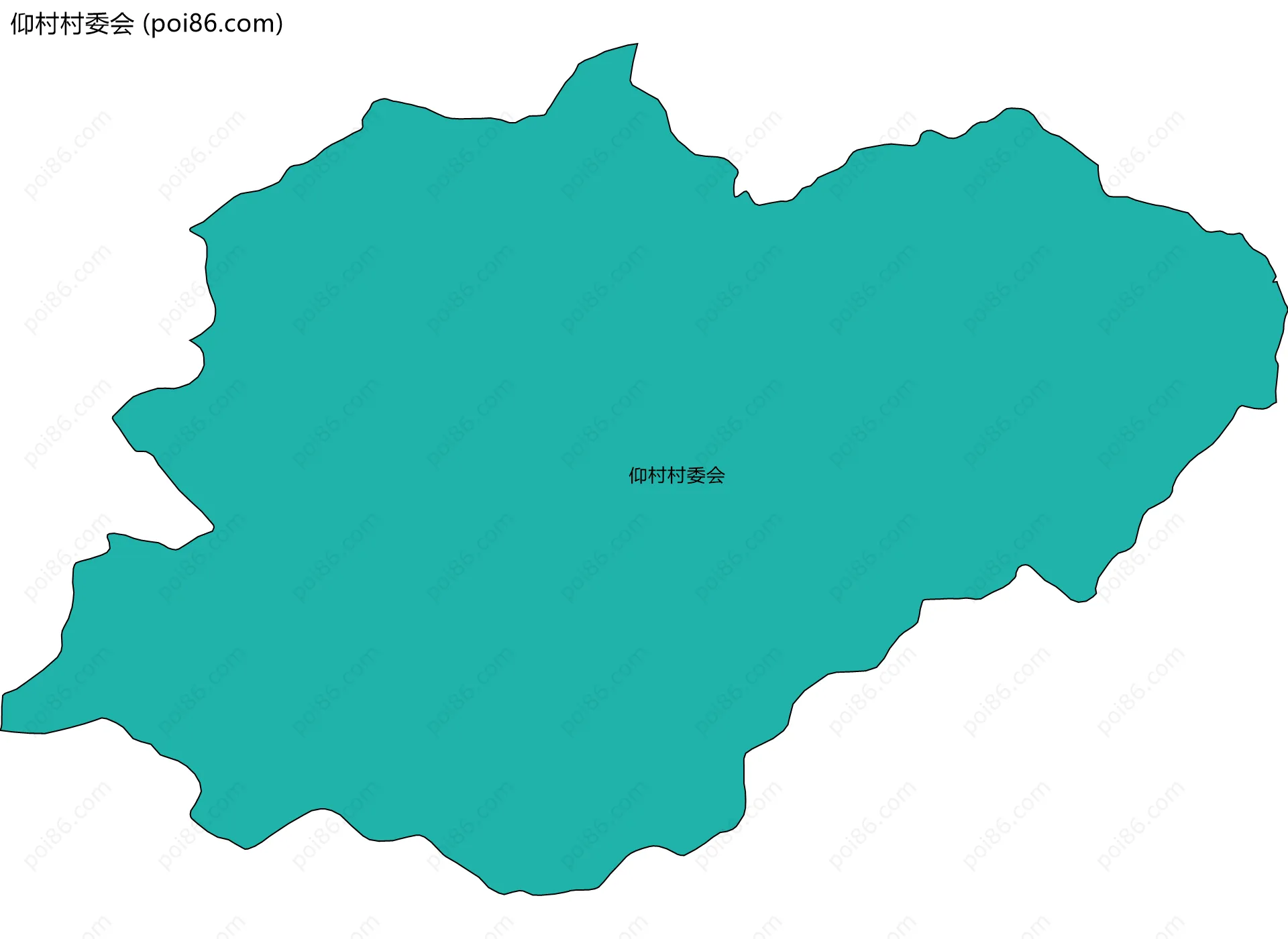 仰村村委会边界地图