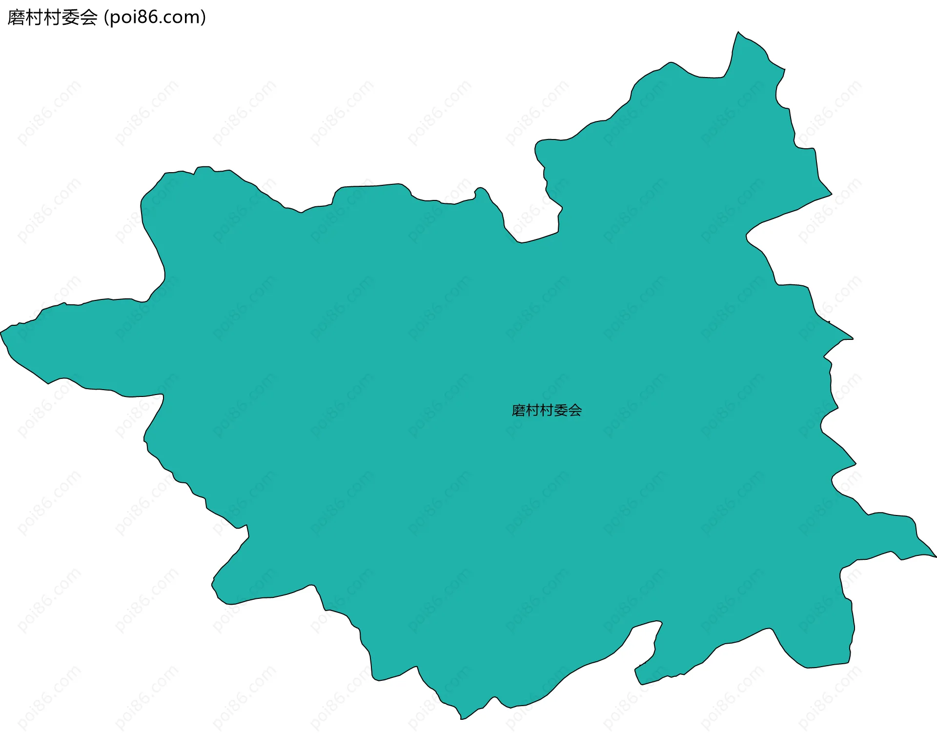 磨村村委会边界地图