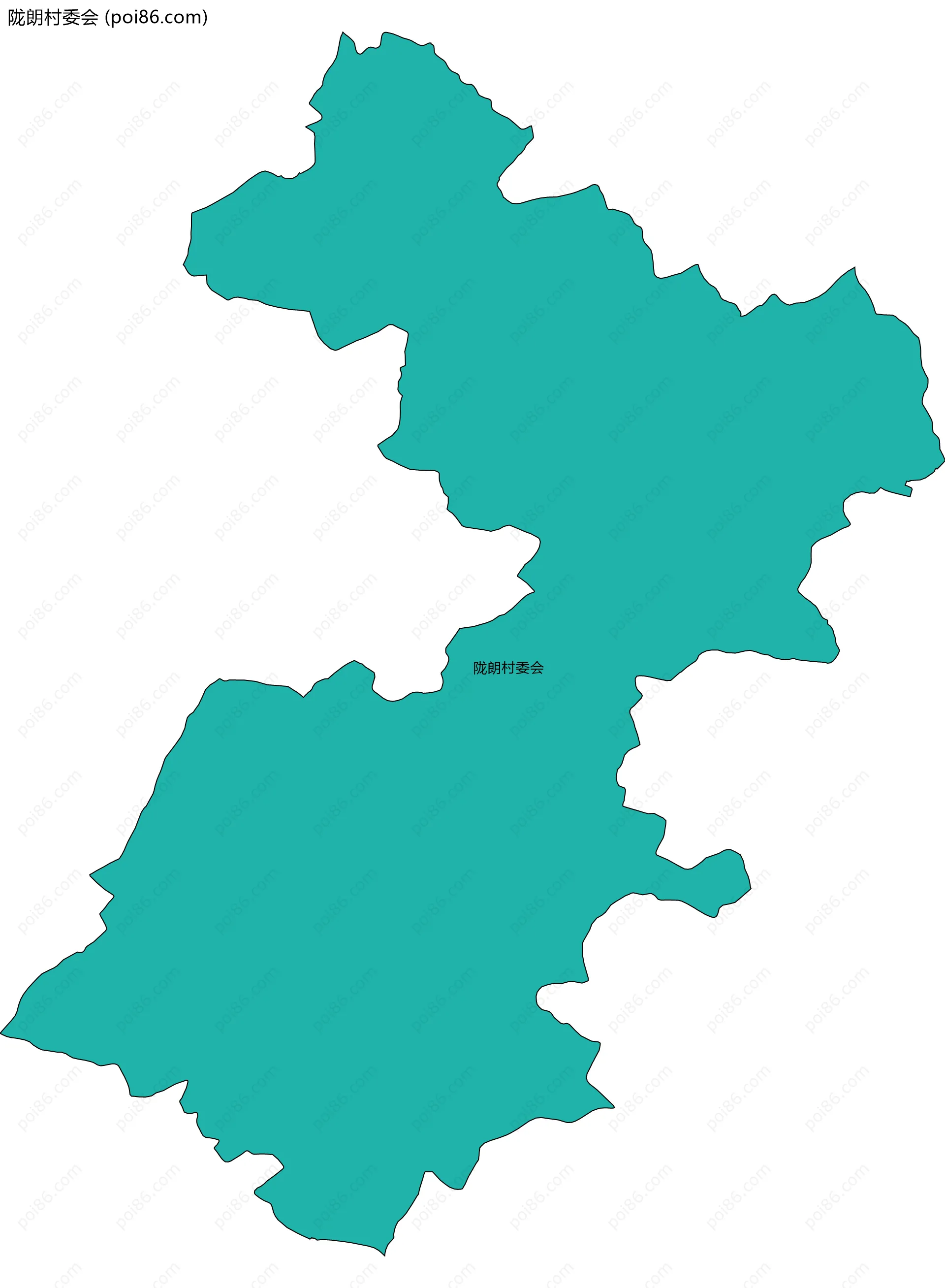 陇朗村委会边界地图