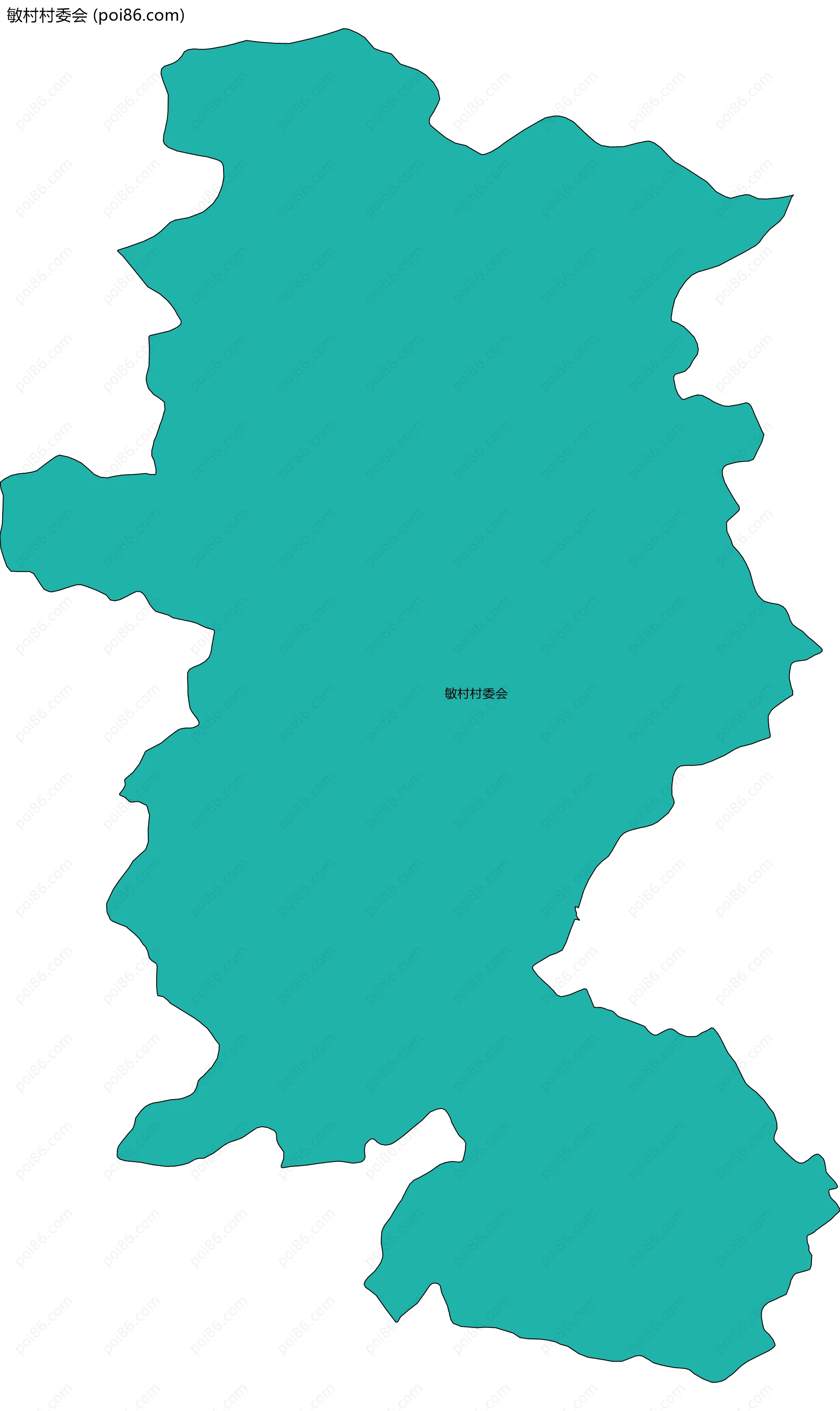 敏村村委会边界地图