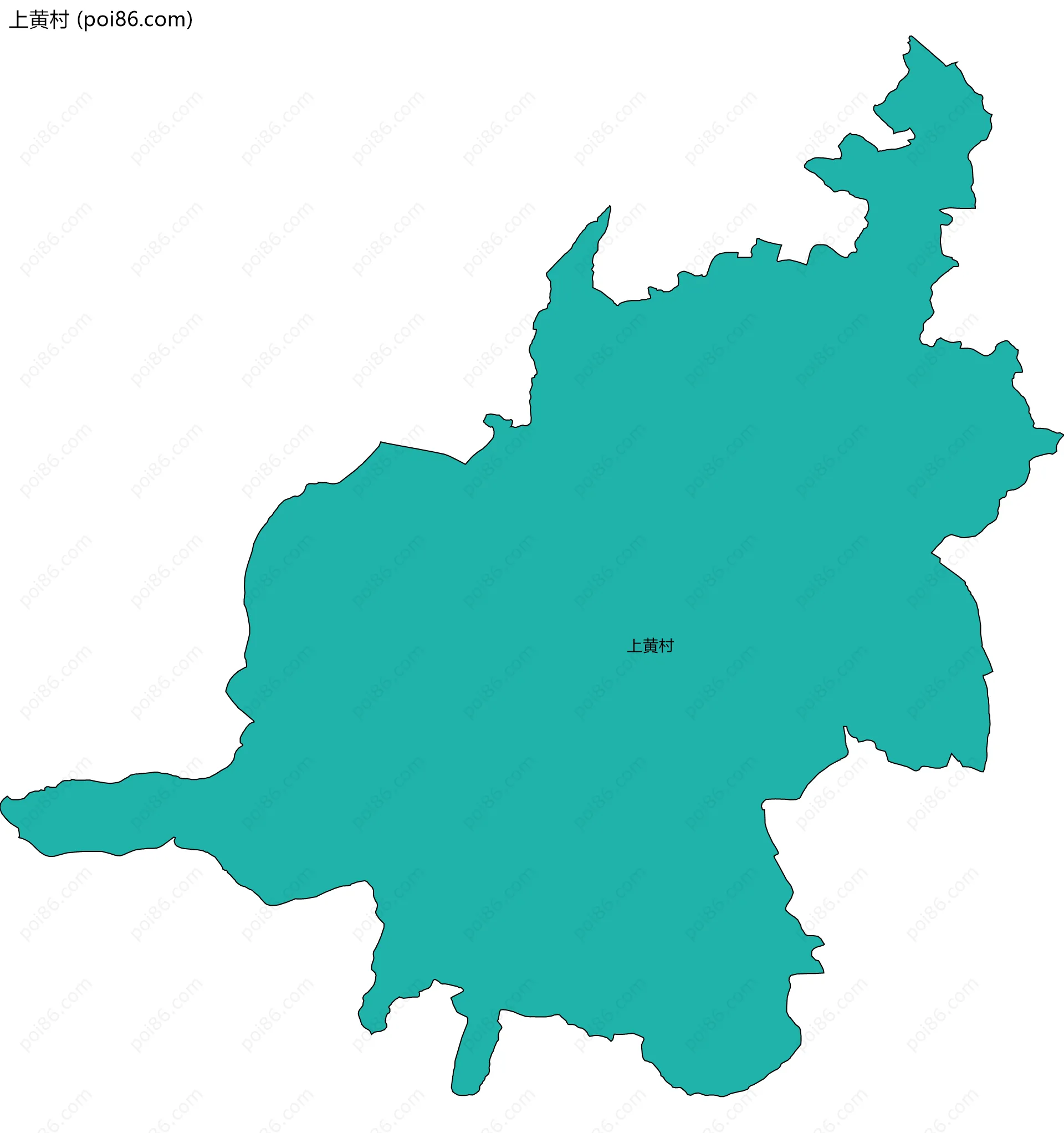 上黄村边界地图