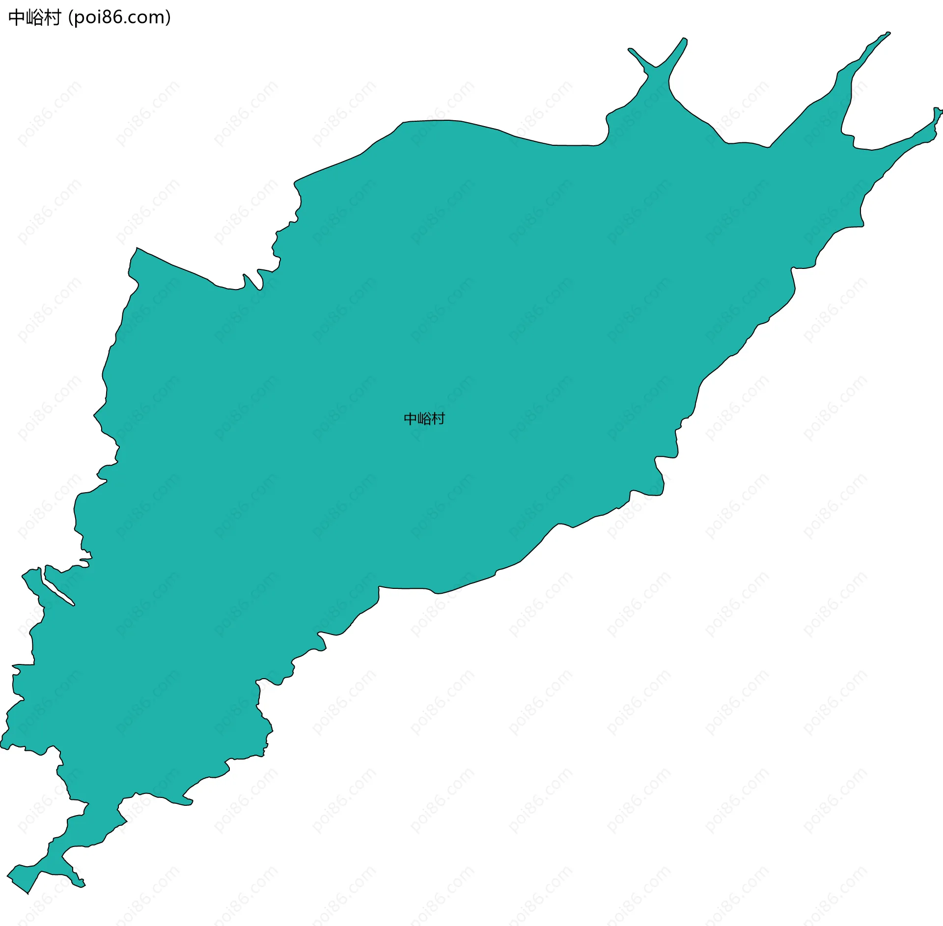 中峪村边界地图