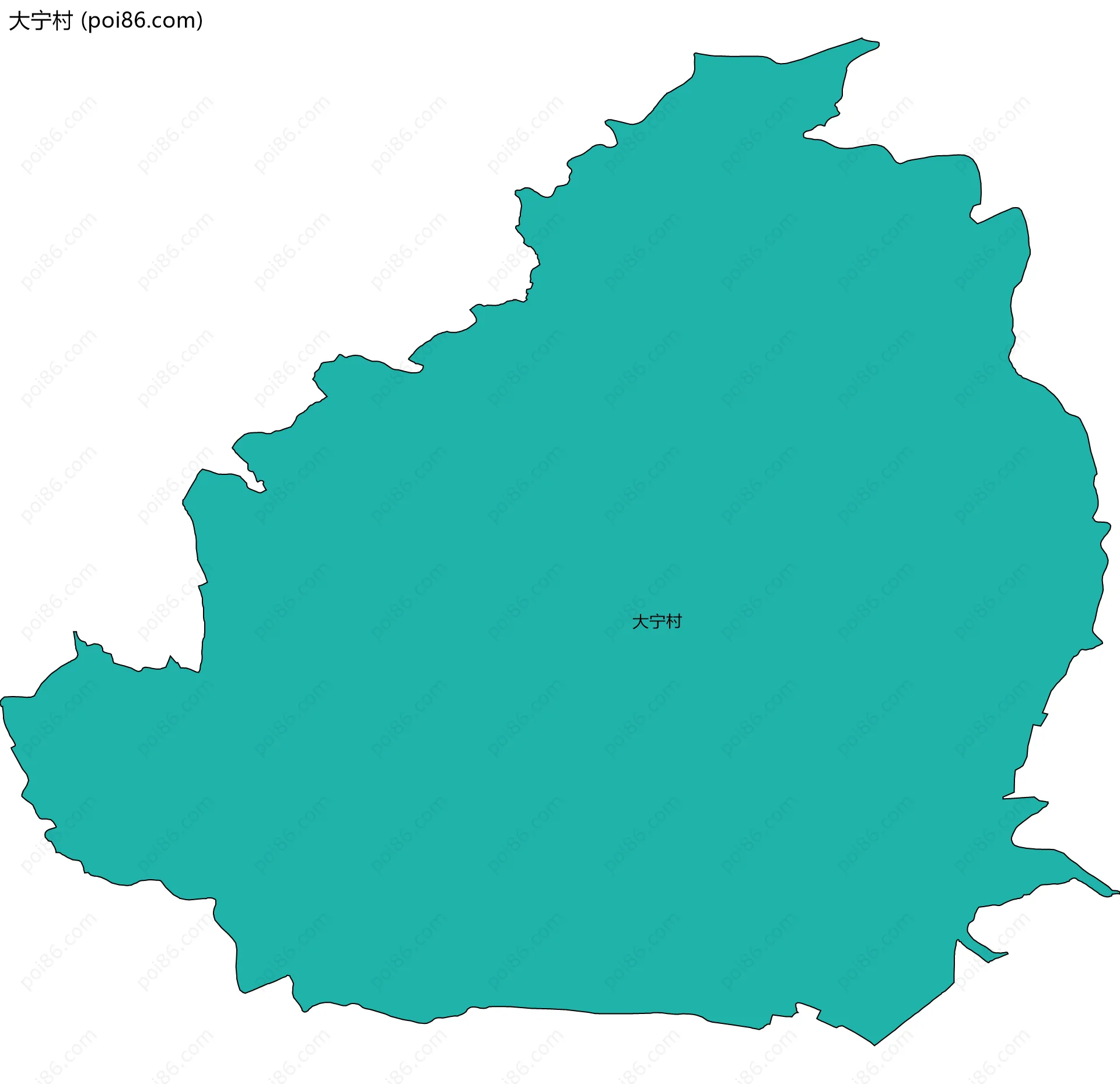 大宁村边界地图