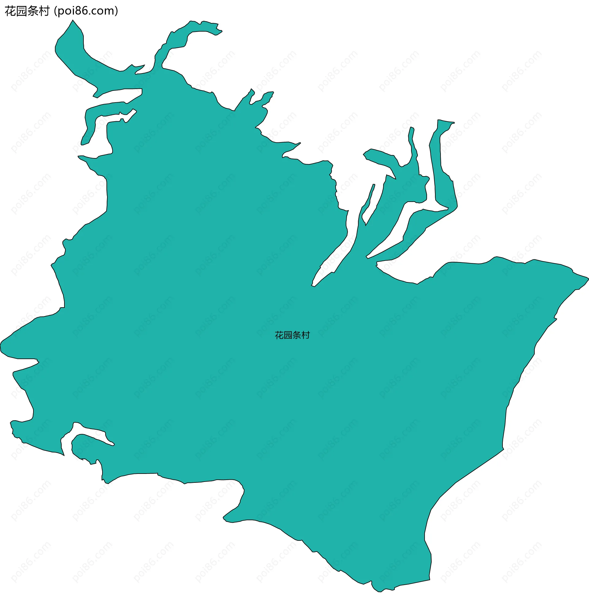 花园条村边界地图